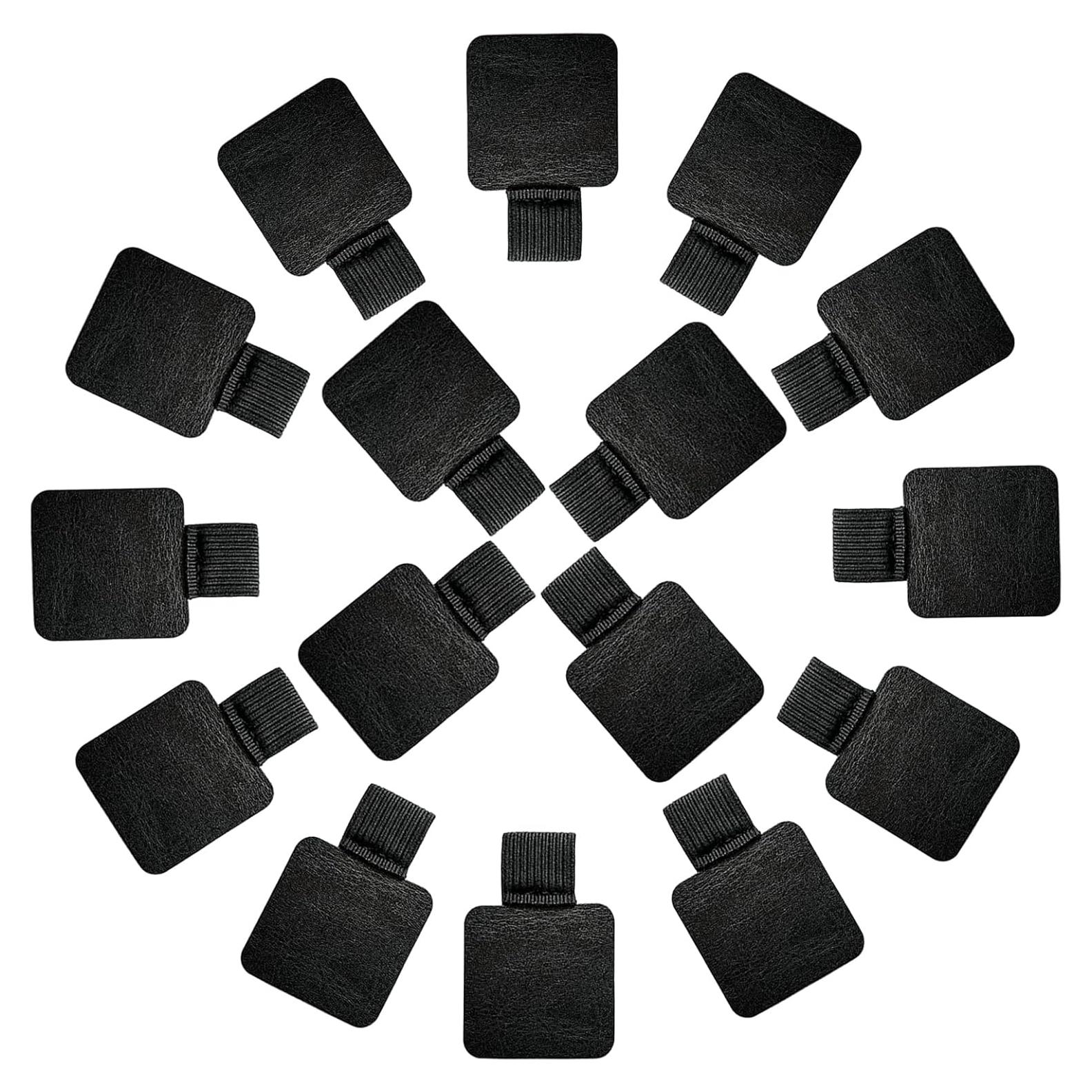 16 Soportes de Lápiz Autoadhesivos de Cuero XIWUMOER - Negro