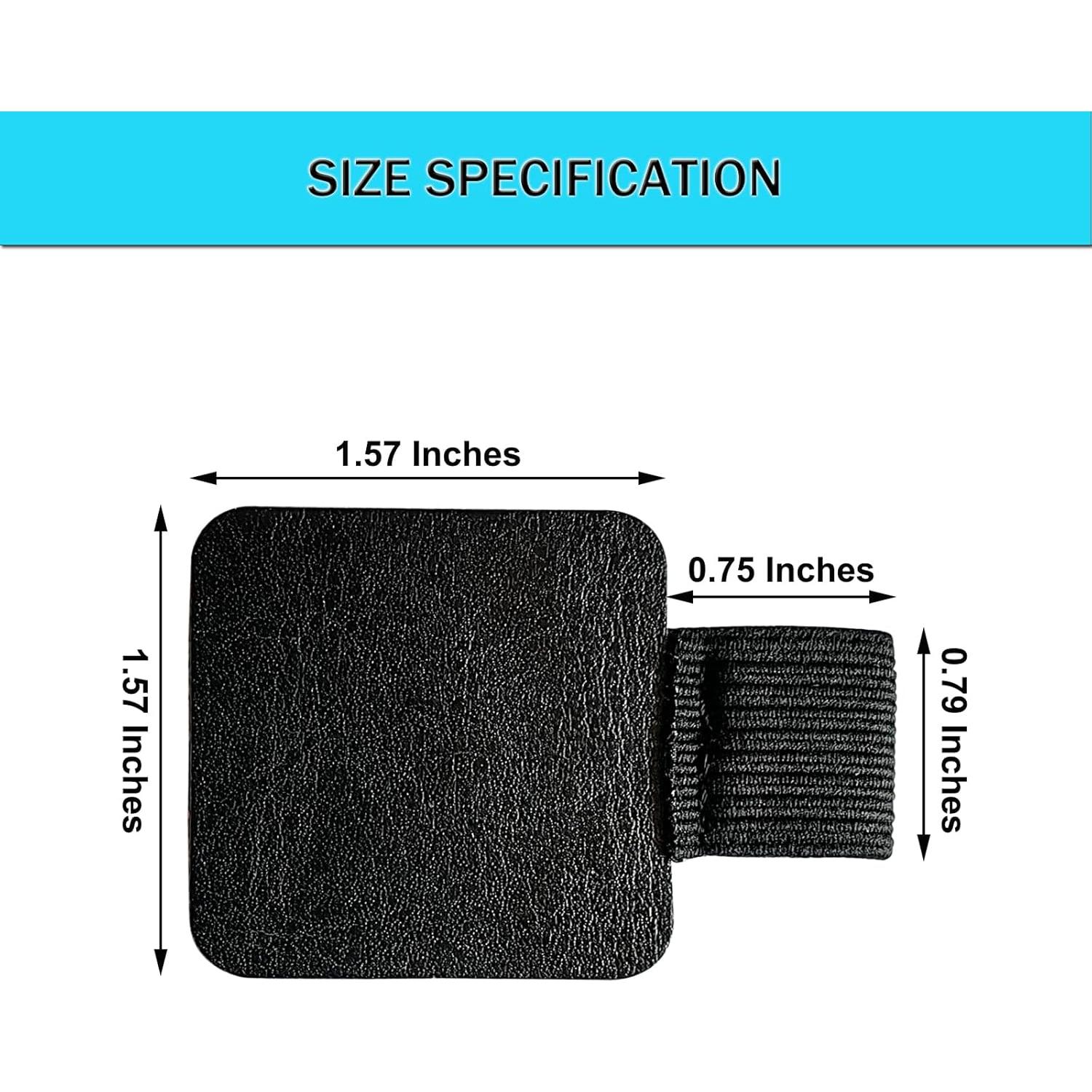 16 Soportes de Lápiz Autoadhesivos de Cuero XIWUMOER - Negro