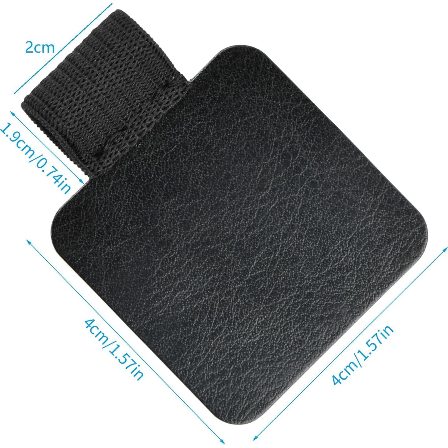 10 Soportes de Lápiz Autoadhesivos Vesaneae de Cuero Negro