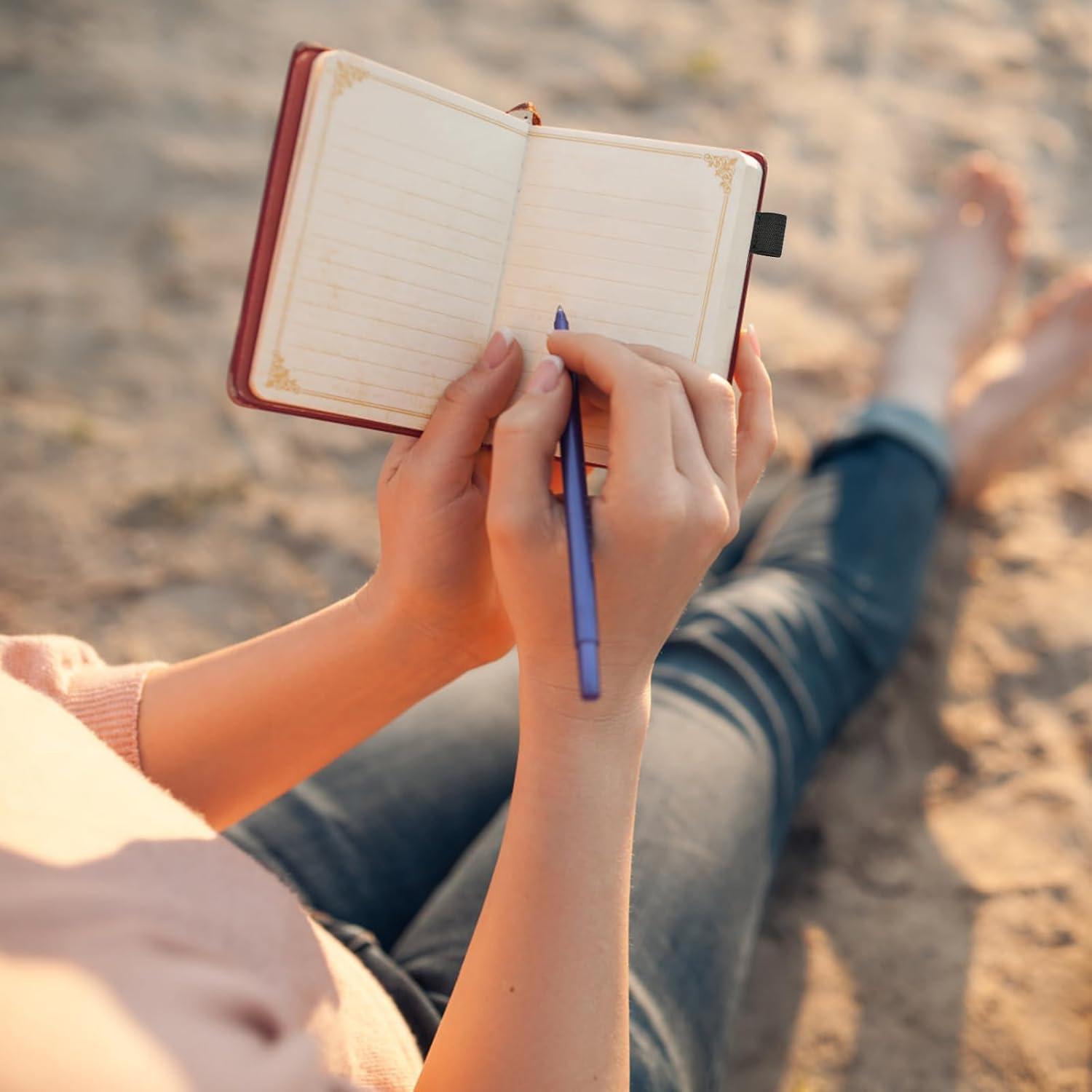 10 Soportes de Lápiz Autoadhesivos Vesaneae de Cuero Negro