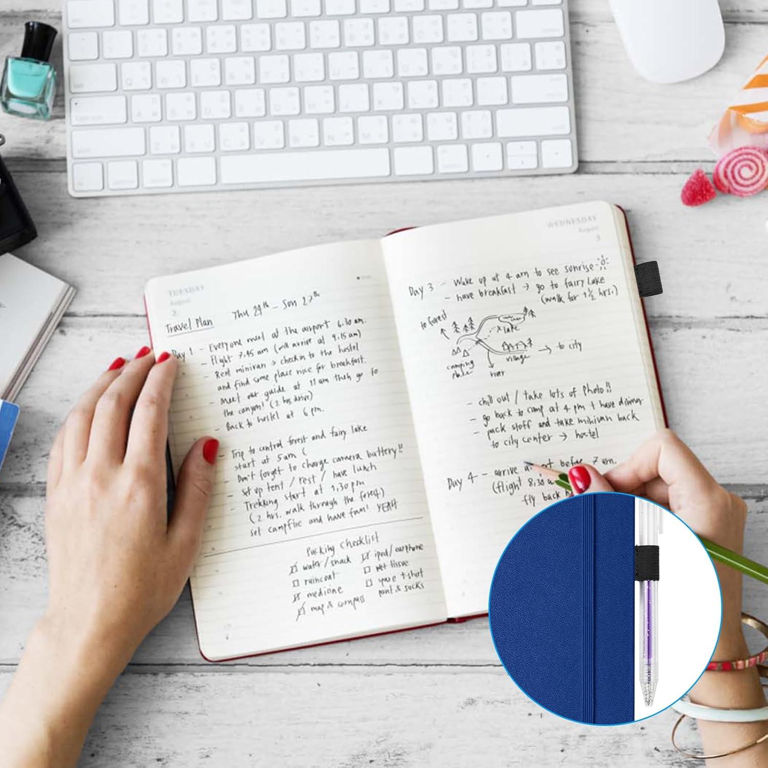 10 Soportes de Lápiz Autoadhesivos Vesaneae de Cuero Negro