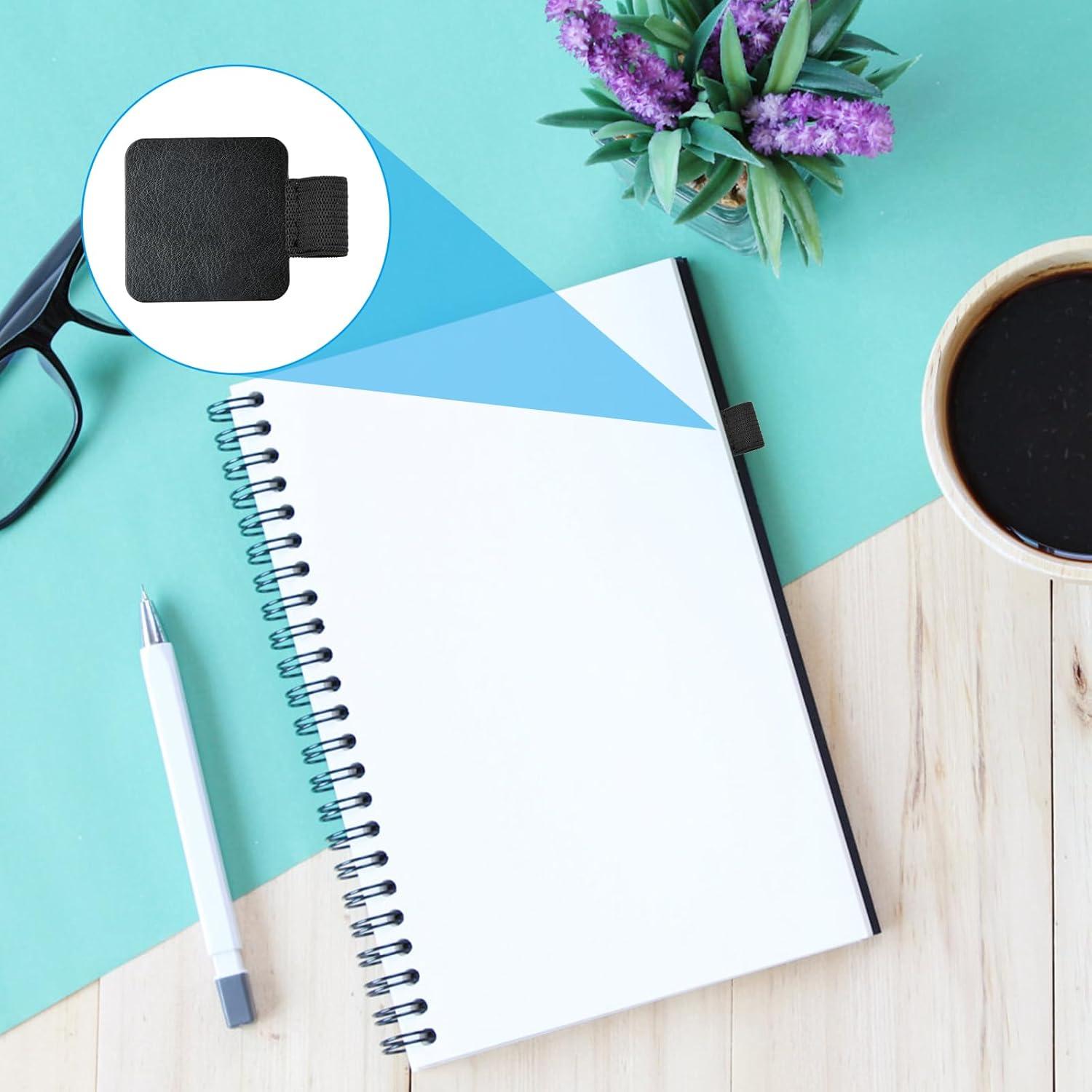 10 Soportes de Lápiz Autoadhesivos Vesaneae de Cuero Negro