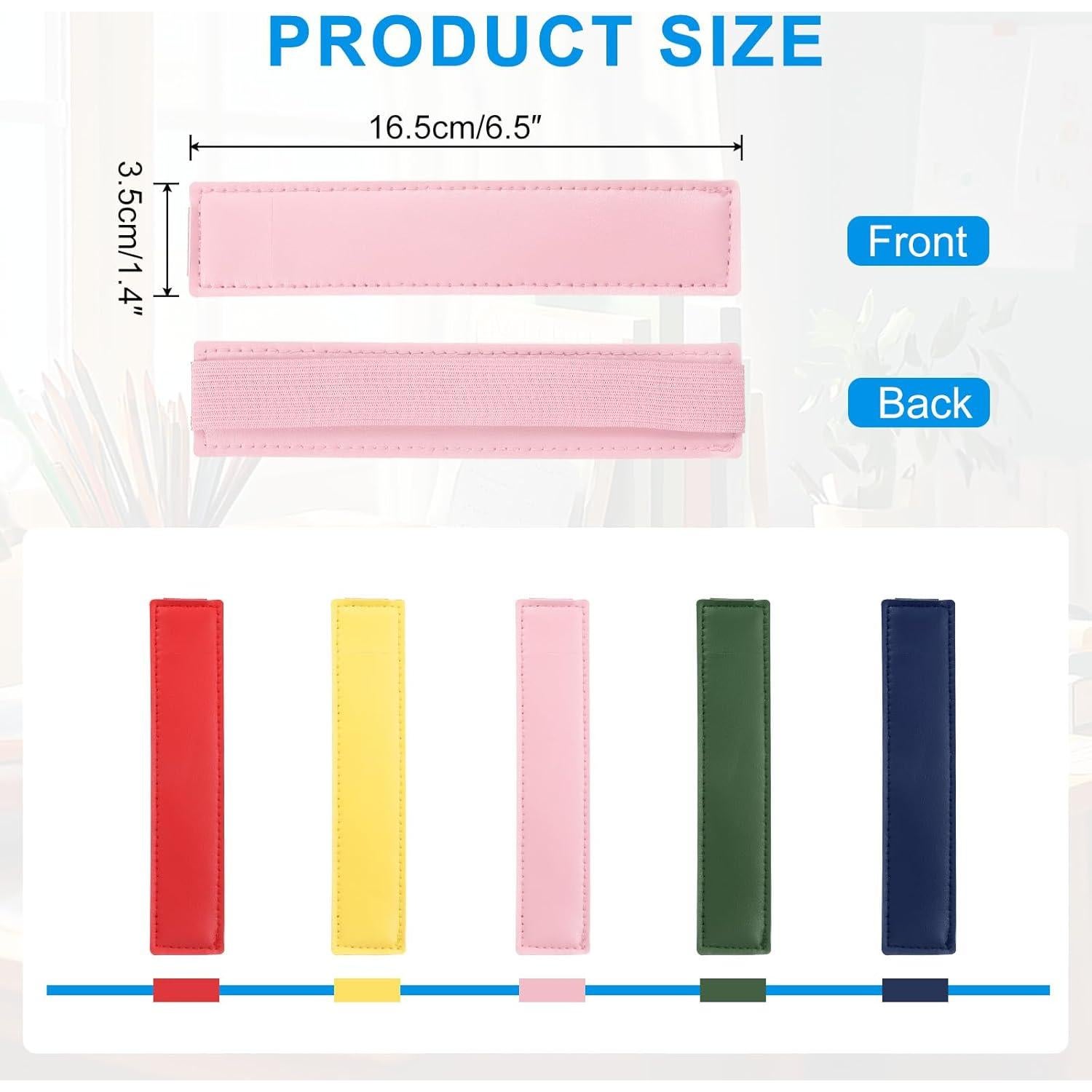 Soporte de Lápiz Ajustable uxcell 4 Pcs Cuero PU Rosa