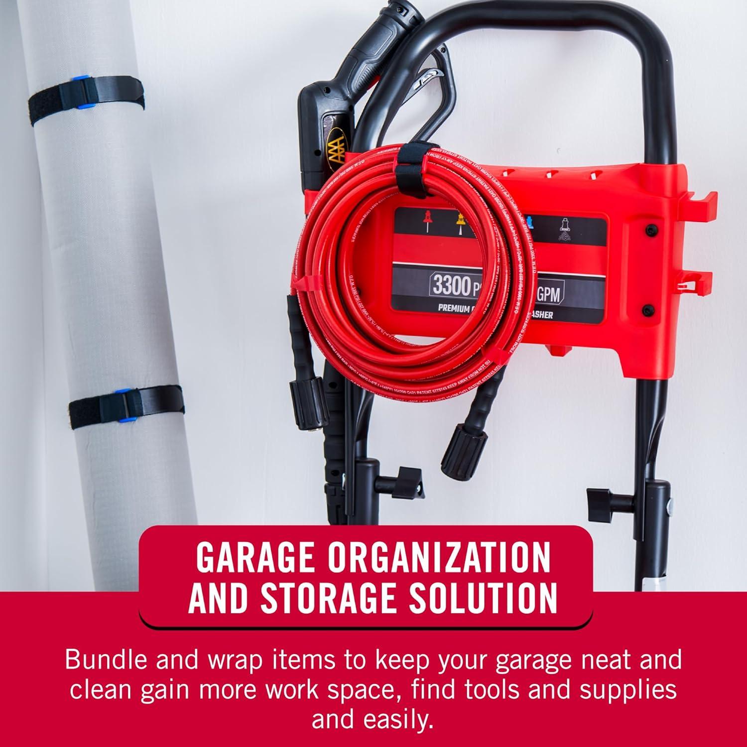 Correas Elásticas VELCRO 76cm Ajustables 4 Paquete Negro