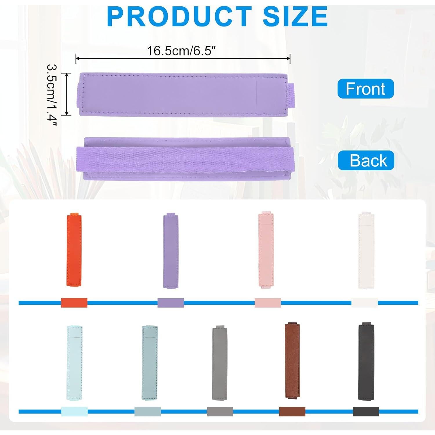 Soporte de Lápiz Ajustable uxcell 4 Pcs Cuero PU Morado