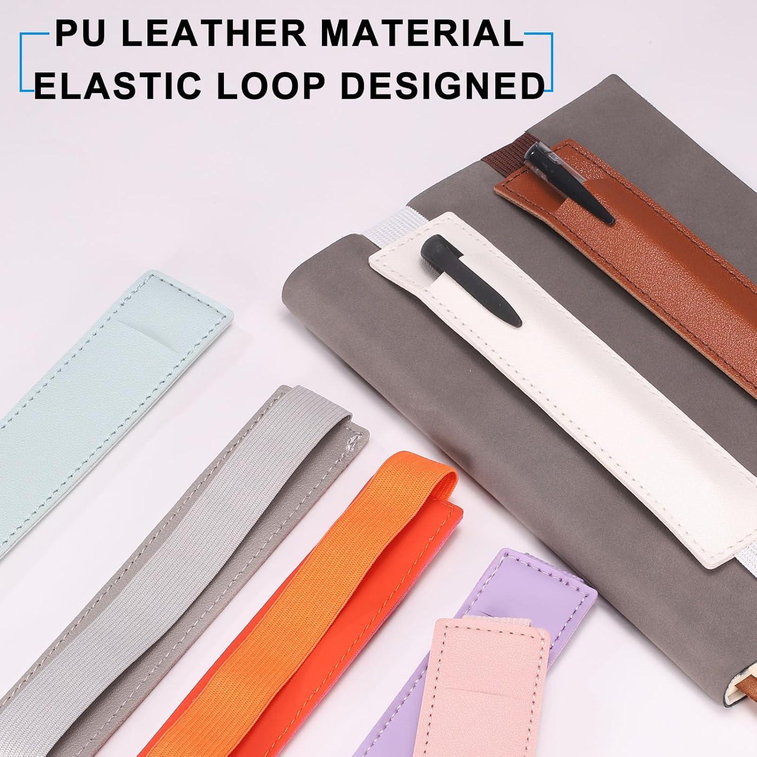 Soporte de Lápiz Ajustable uxcell 4 Pcs Cuero PU Morado