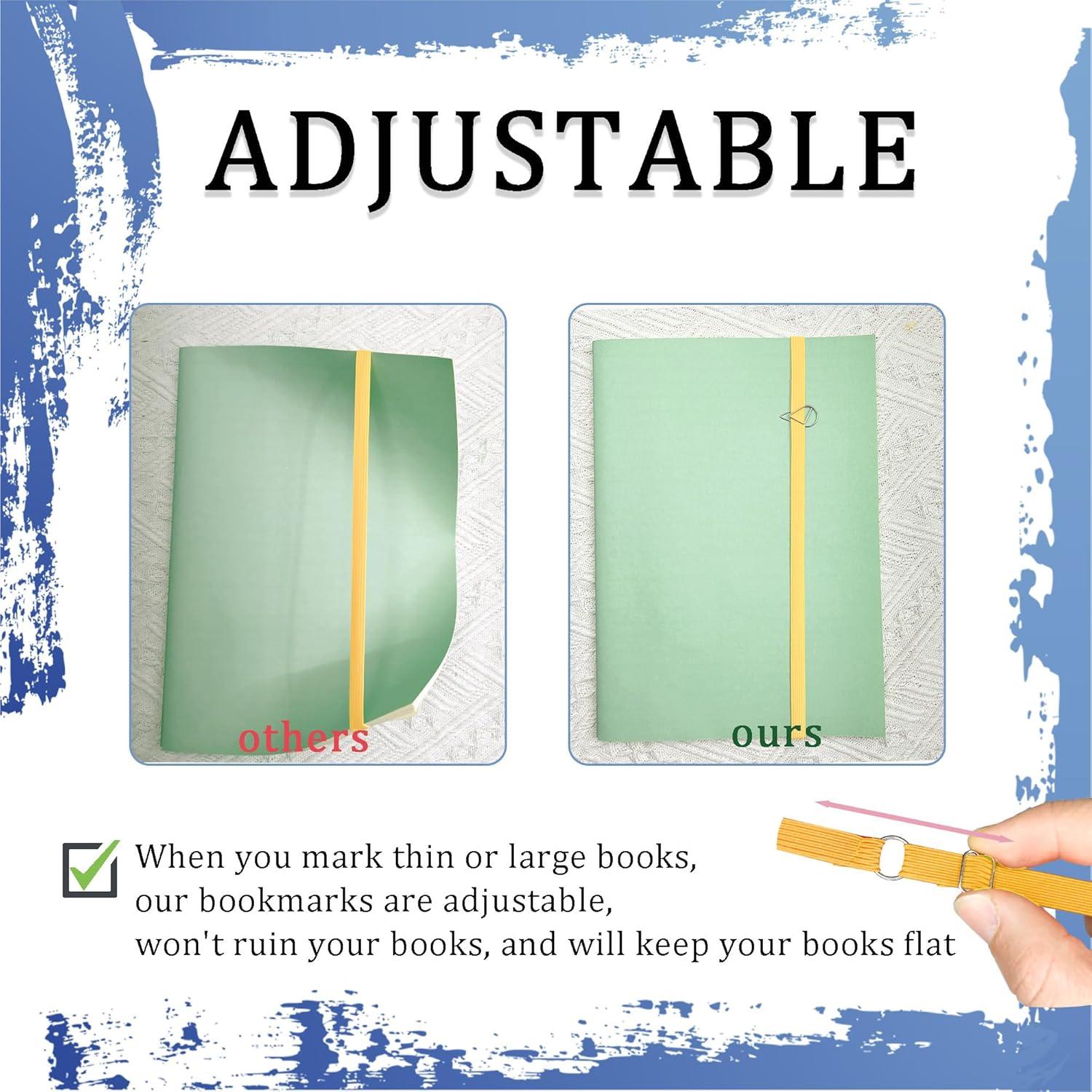 Juego de 12 Bandas Ajustables JuGeoZhi para Libros Multicolor