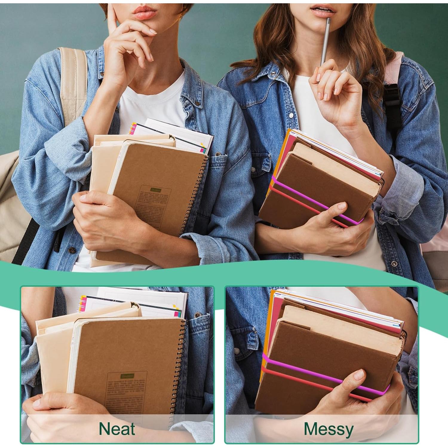 Bandas de Goma de Silicona Coopay 60 Piezas 7.62 cm Coloridas