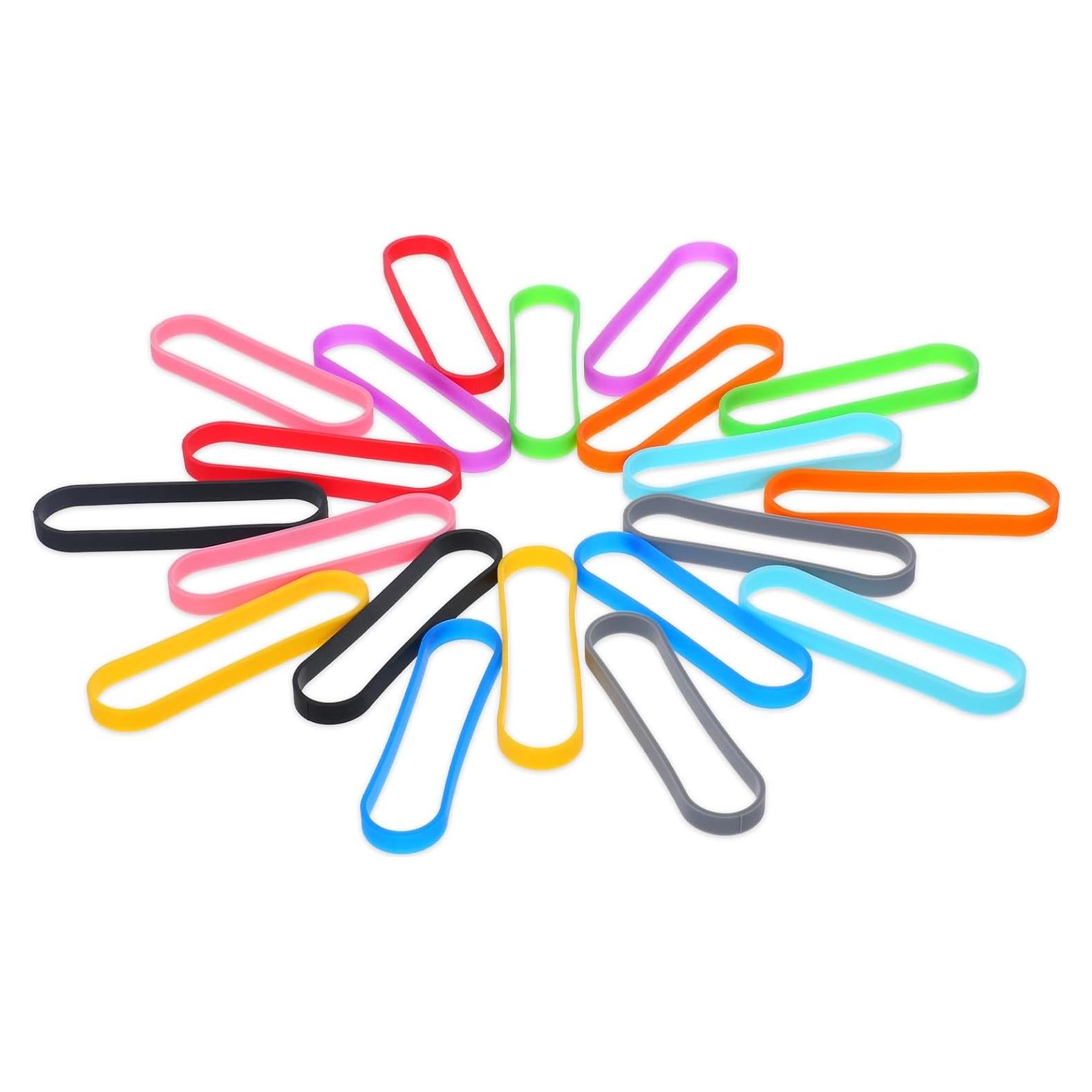 30 Bandas de Goma de Silicona Coloridas Lusofie 7.87x5.91cm