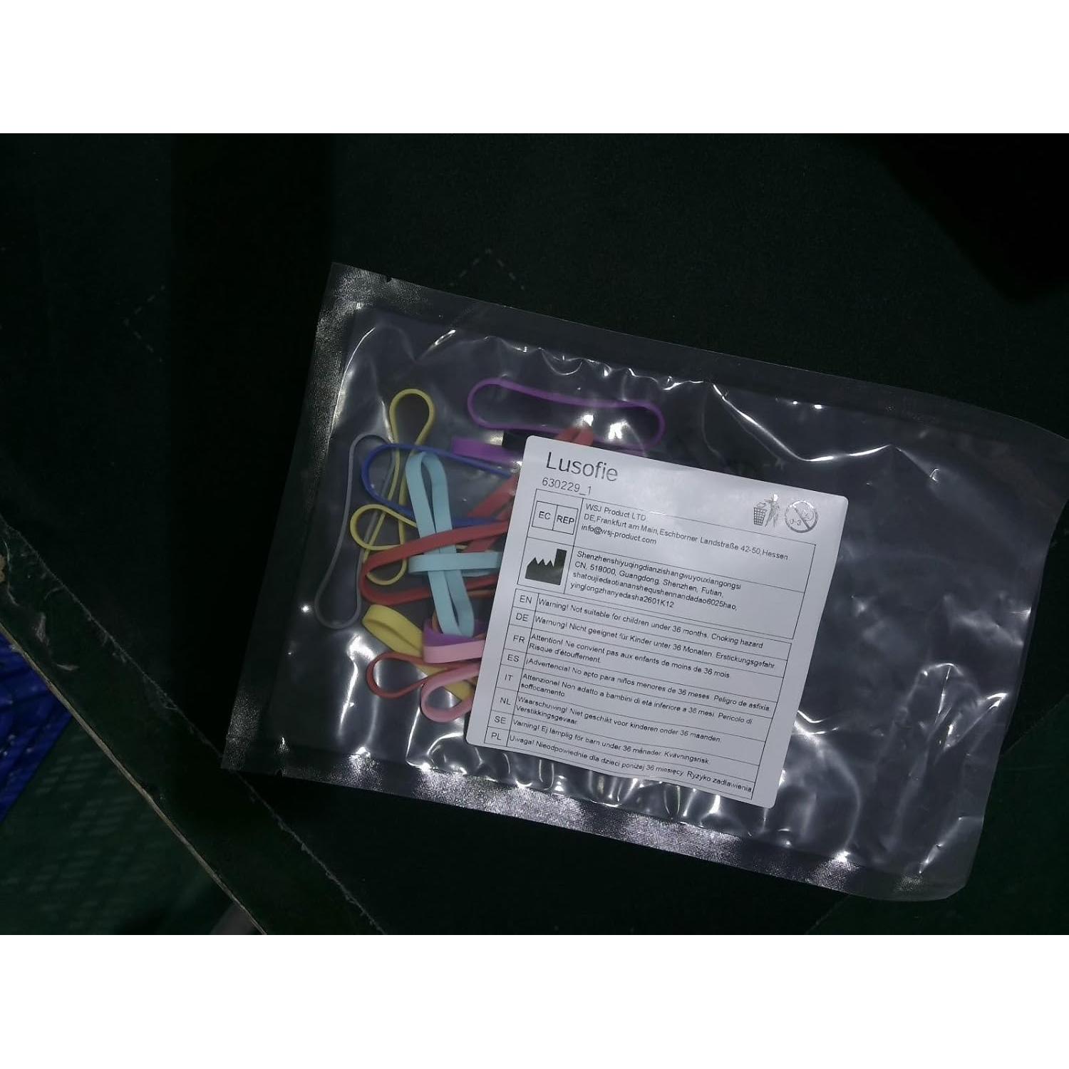 30 Bandas de Goma de Silicona Coloridas Lusofie 7.87x5.91cm