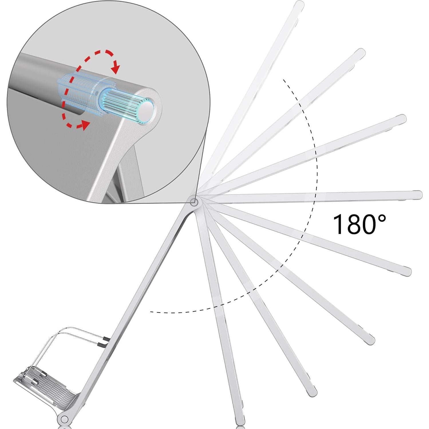 Soporte de Libro Ajustable Readaeer Blanco 30x22 cm Ligero