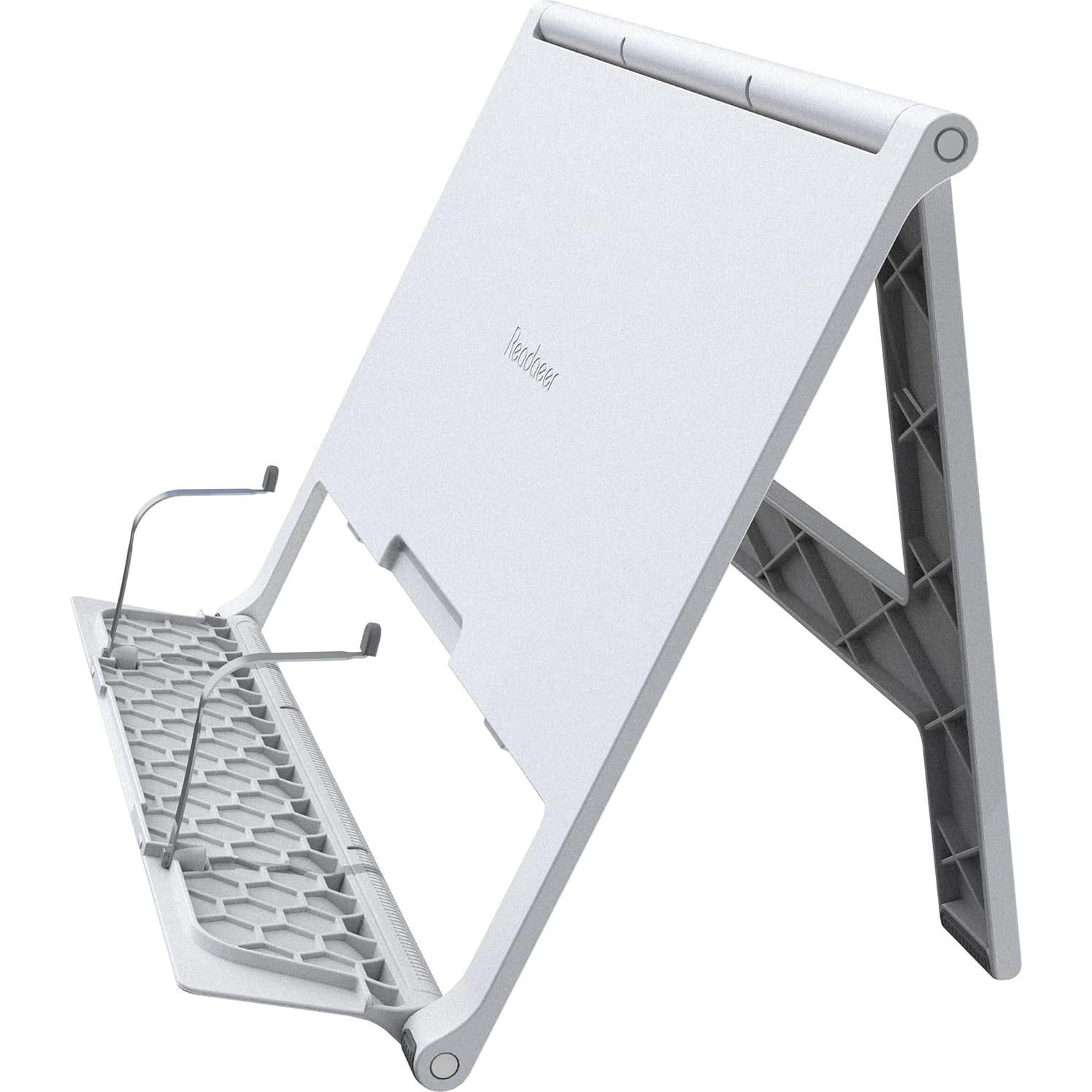 Soporte de Libro Ajustable Readaeer Blanco 30x22 cm Ligero