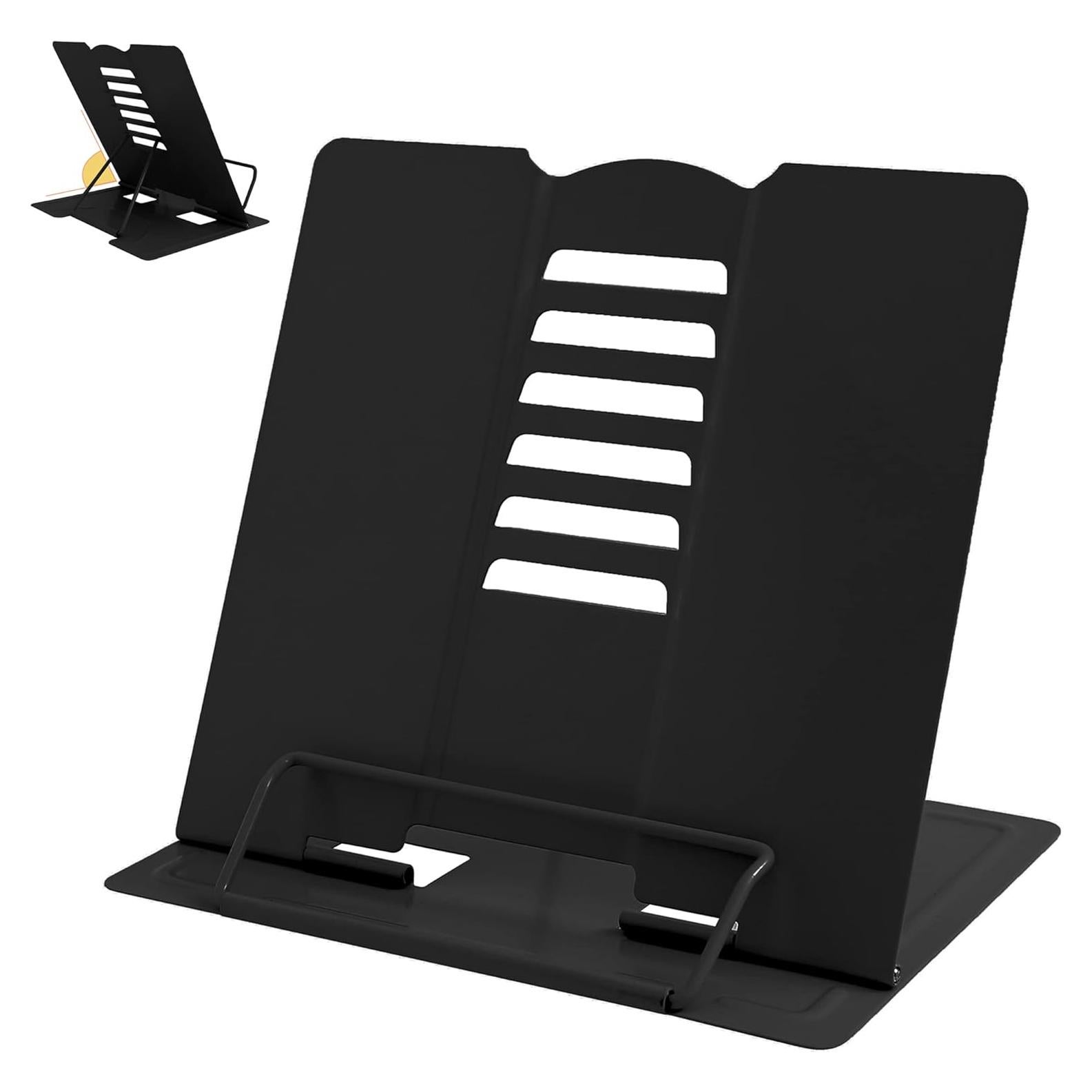 Soporte de Libro Ajustable Camelmother Metal Negro 22.4x20.1cm