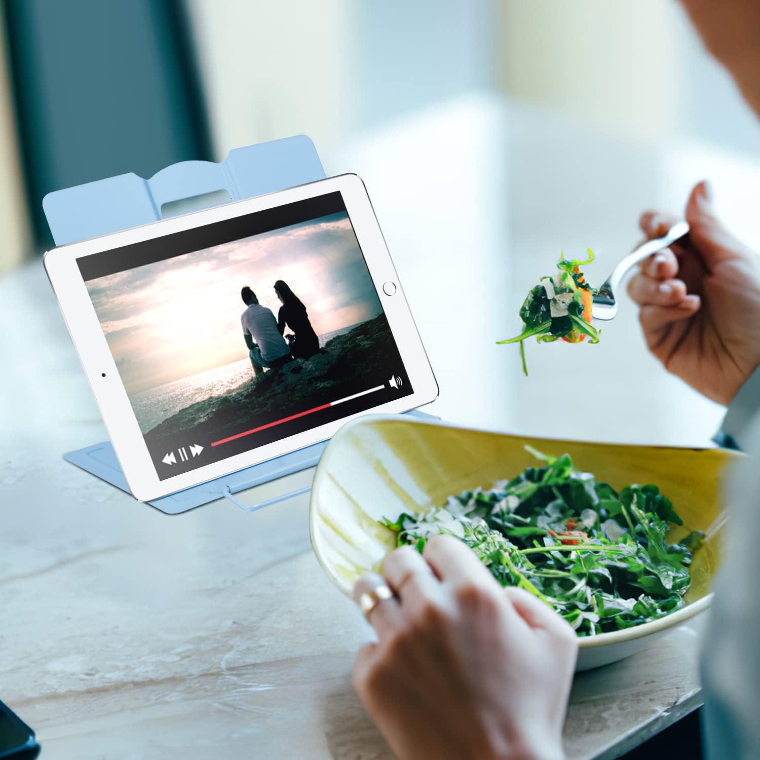 Soporte de Libro Ajustable MSDADA de Metal Azul Claro