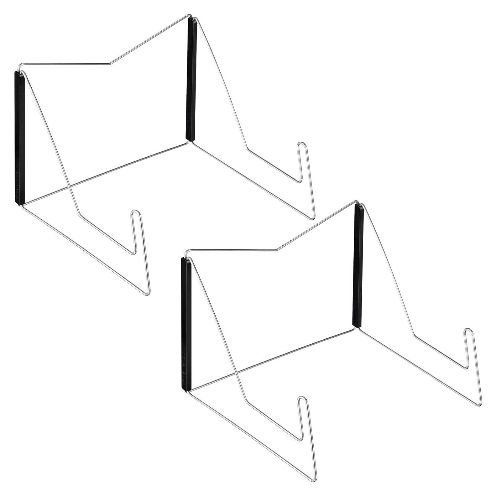 Soportes de Libros Plegables Maitys - 2 Piezas Ajustables Negro