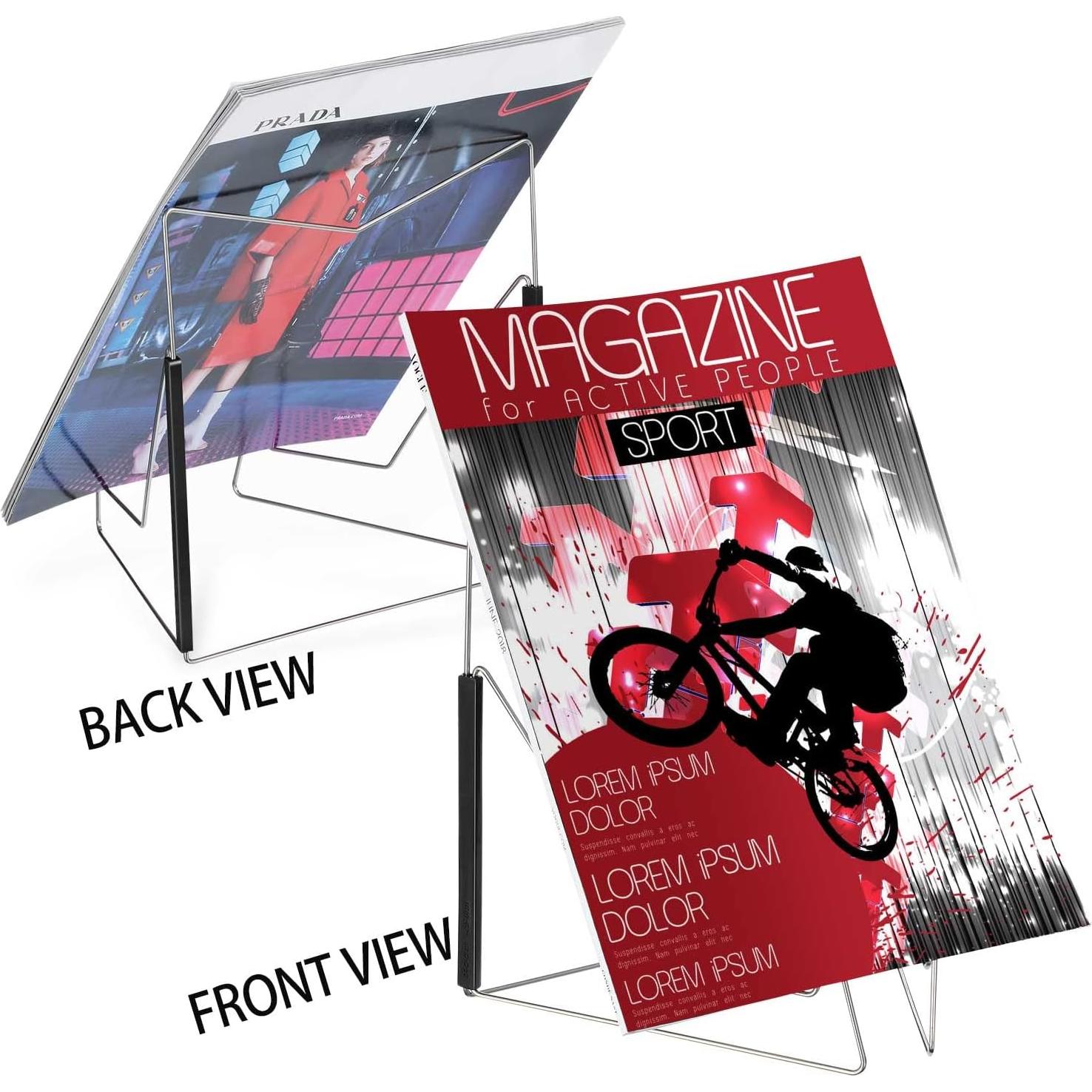 Soportes de Libros Plegables Maitys - 2 Piezas Ajustables Negro