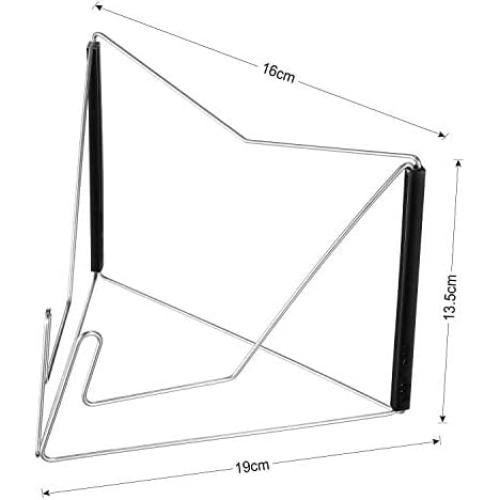 Soportes de Libros Plegables Maitys - 2 Piezas Ajustables Negro
