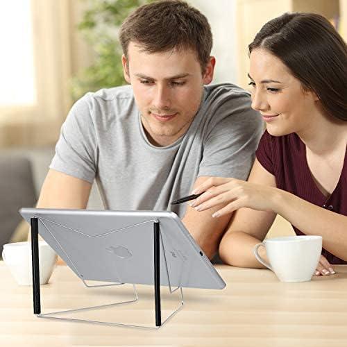 Soportes de Libros Plegables Maitys - 2 Piezas Ajustables Negro