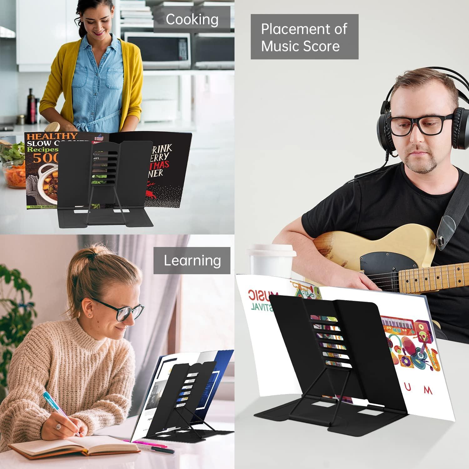 Soporte de Libro Ajustable Honagu Negro para Escritorio 22 cm