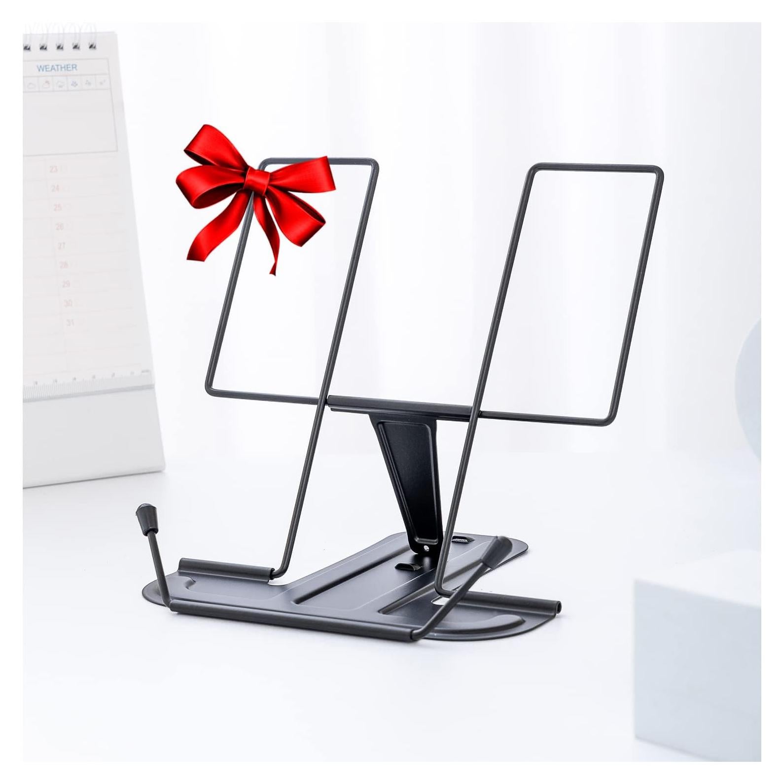 Soporte de Libro MSDADA Plegable Ajustable Negro Metal