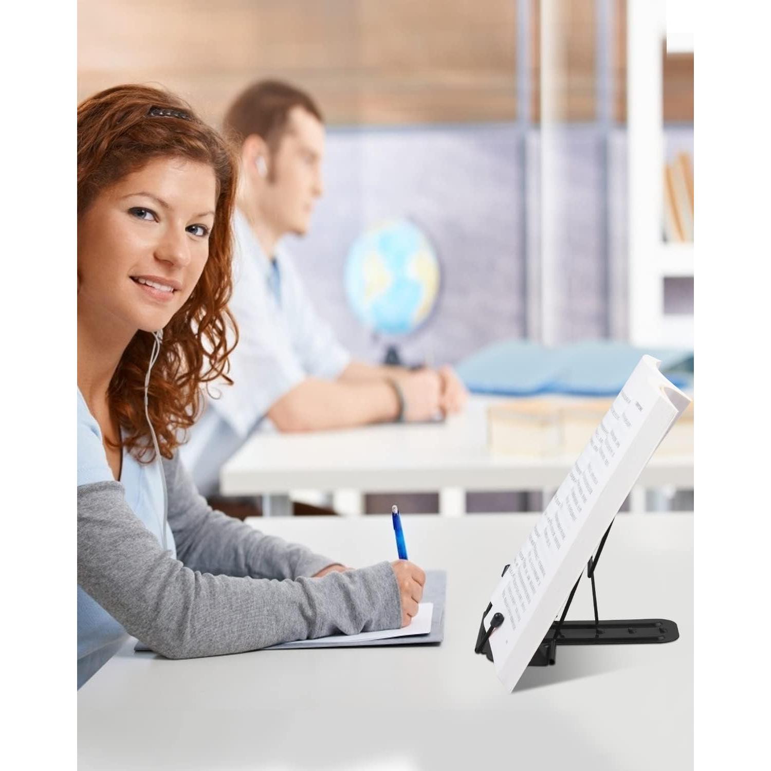 Soporte de Libro MSDADA Plegable Ajustable Negro Metal