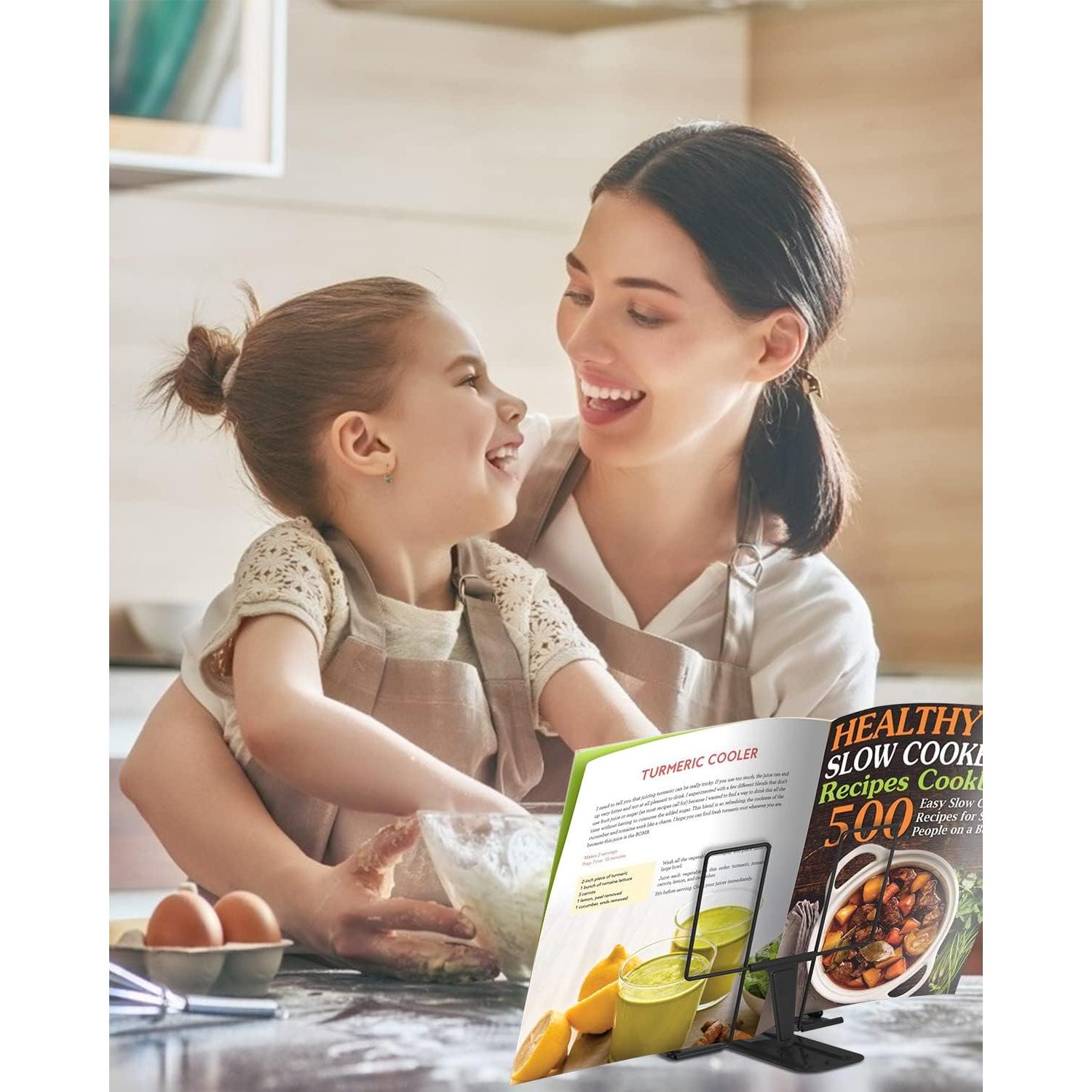 Soporte de Libro MSDADA Plegable Ajustable Negro Metal