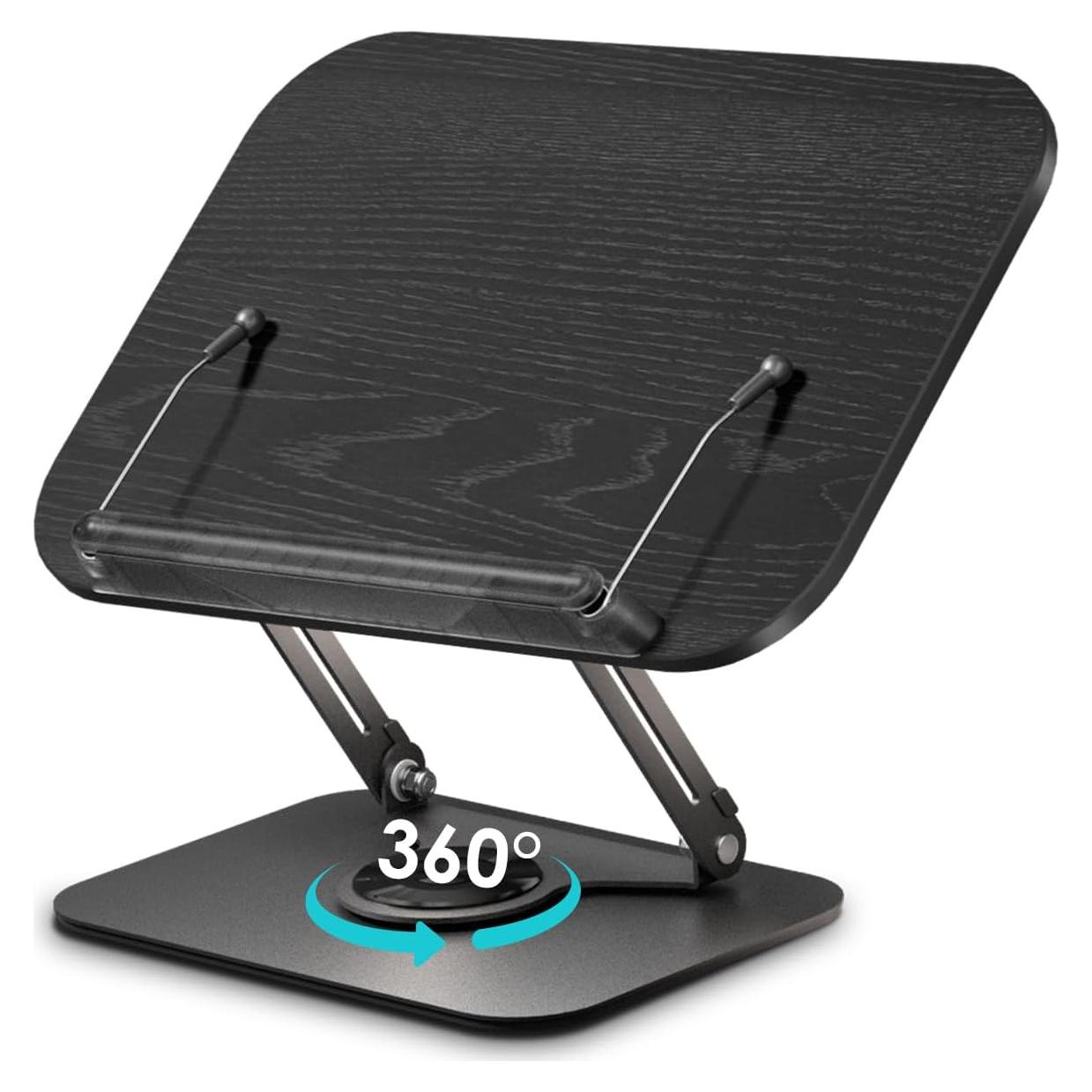 Soporte de Libro Viozon Ajustable 360° Plegable Negro