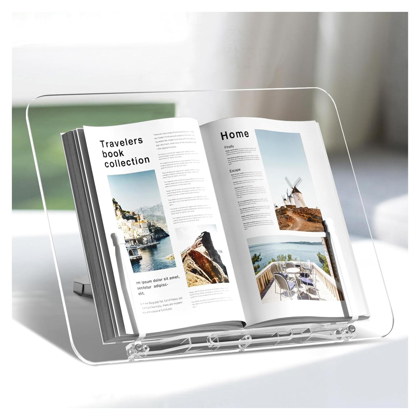 Soporte de Libro Acrílico UPERGO Ajustable 35.1x25.9cm