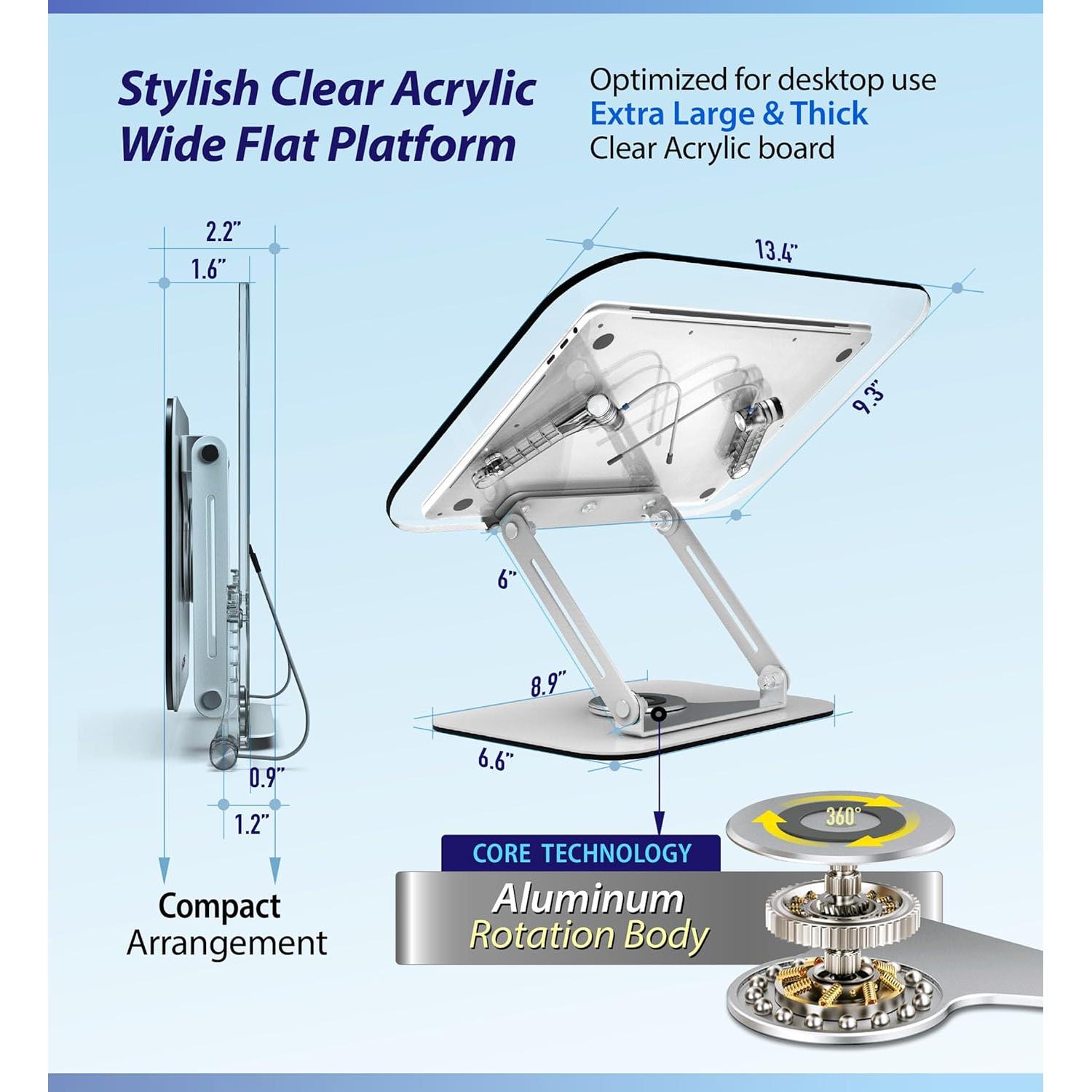 Soporte de Libro Plegable Pandorama 360° Acrílico 1.54 kg