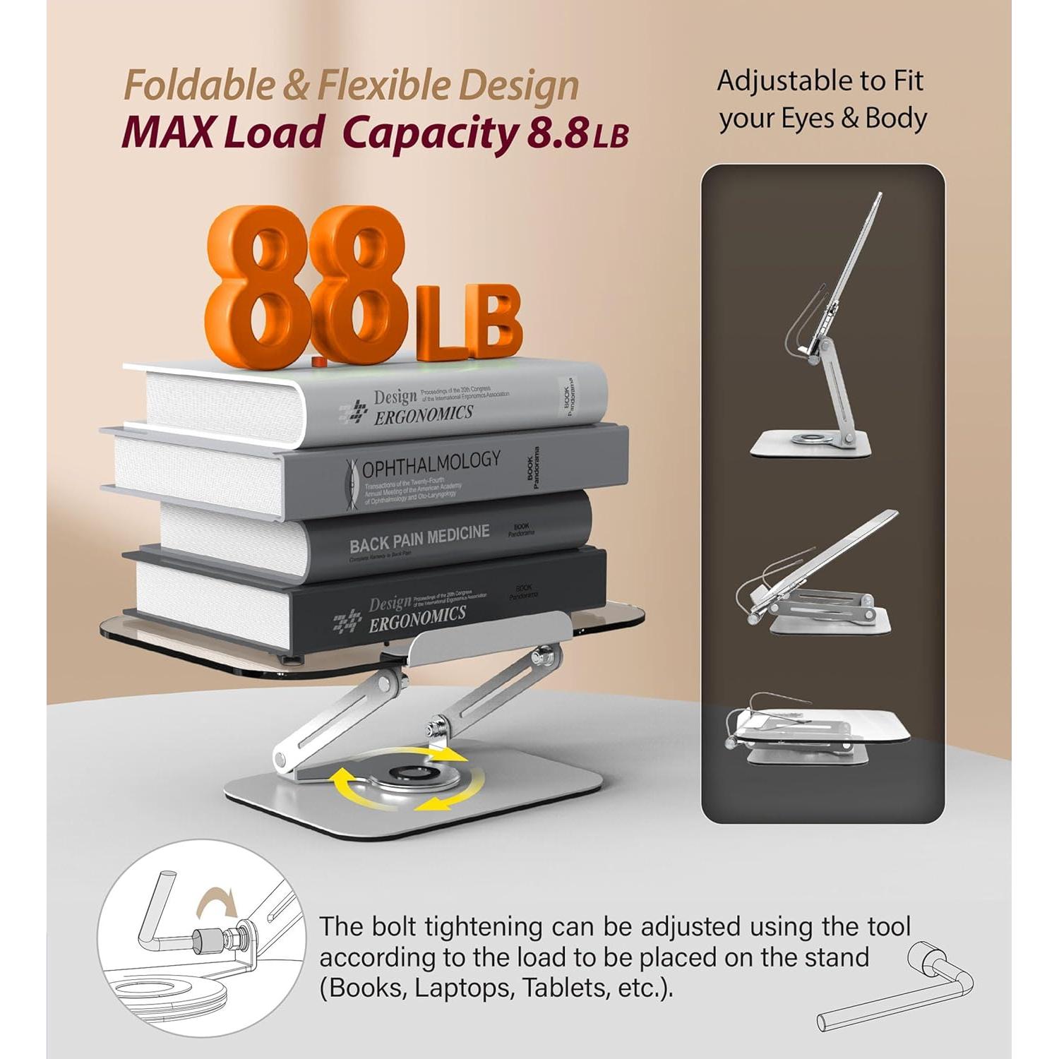 Soporte de Libro Plegable Pandorama 360° Acrílico 1.54 kg