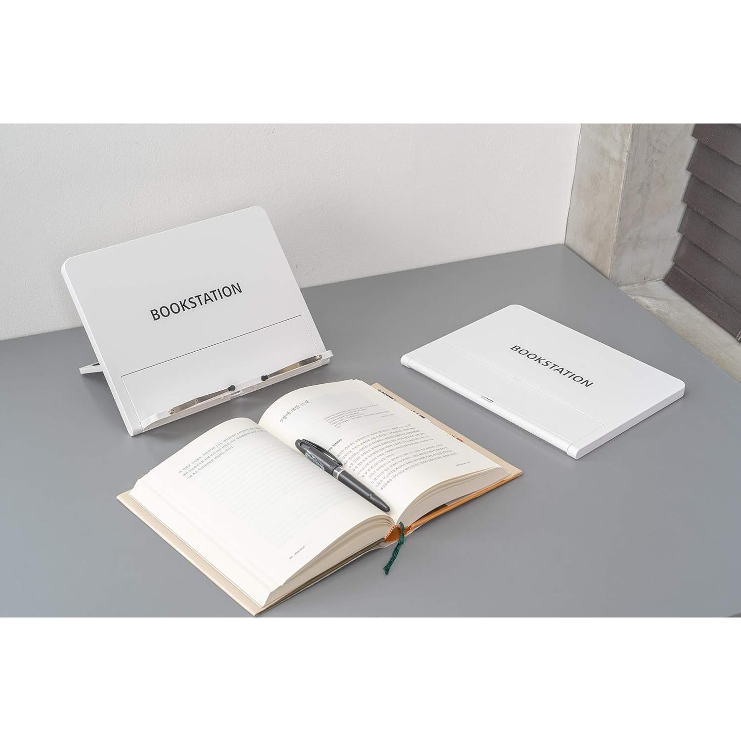 Mesa de Lectura Portátil BOOKSTATION Blanca 27x21 cm