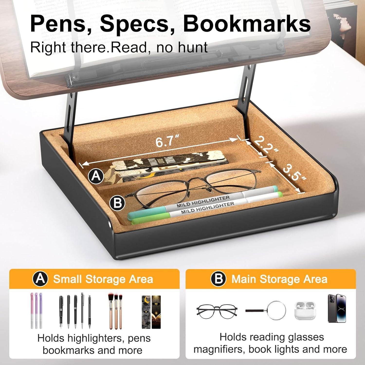 Soporte para Libros Ajustable HUMANCOZY de Madera 34x24 cm