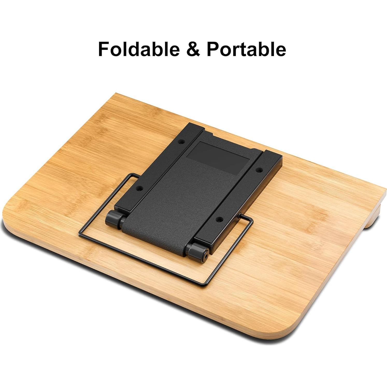 Soporte de Libro de Bambú Readaeer 34x24 cm Ajustable 6 Alturas