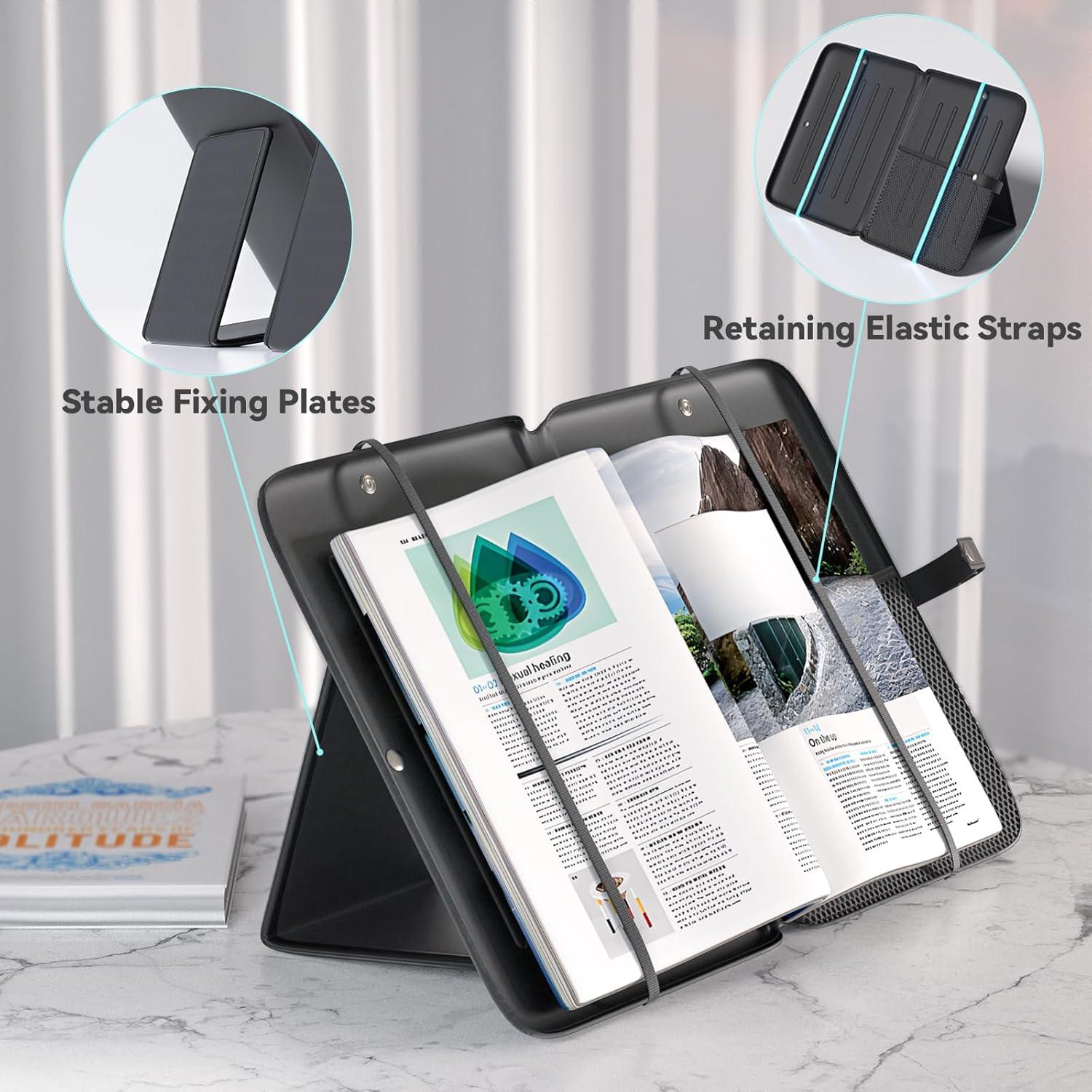 Soporte de Libro Plegable KDD con Almacenamiento y Correas