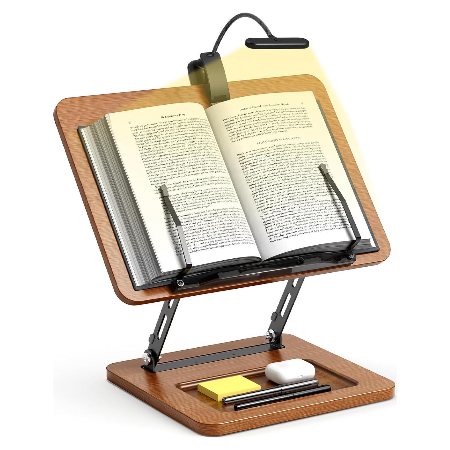 Soporte para Libros OPTIXCELL con Luz Ajustable y Plegable