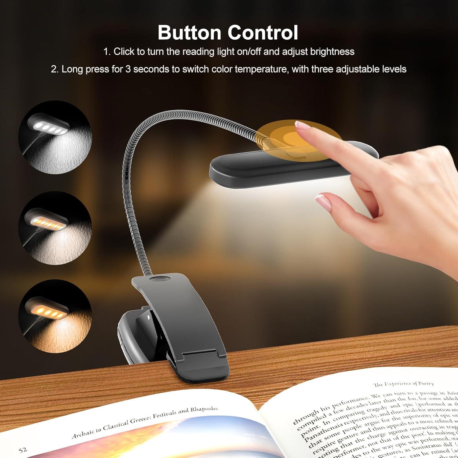 Soporte para Libros OPTIXCELL con Luz Ajustable y Plegable