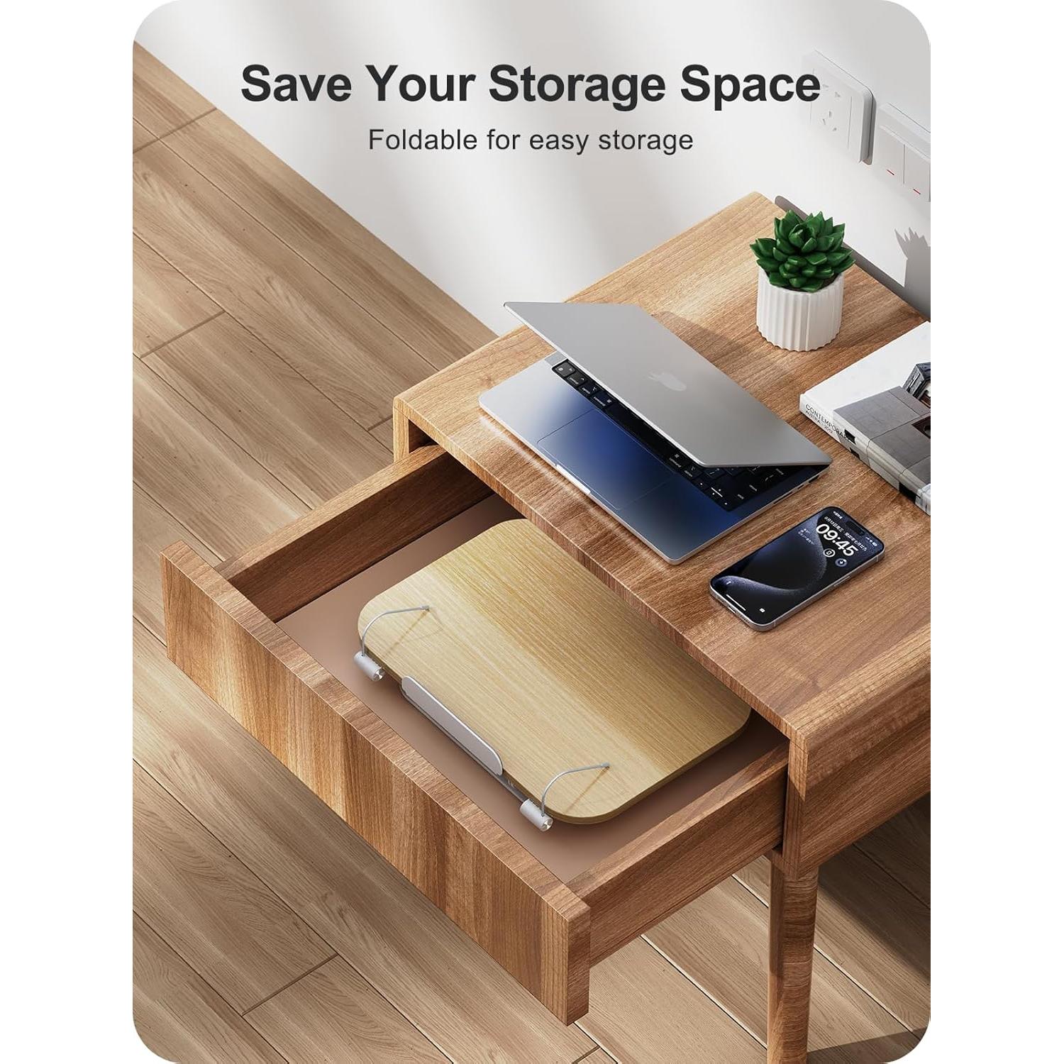 Soporte de Libro Ajustable MOKURU 360° Plegable Blanco