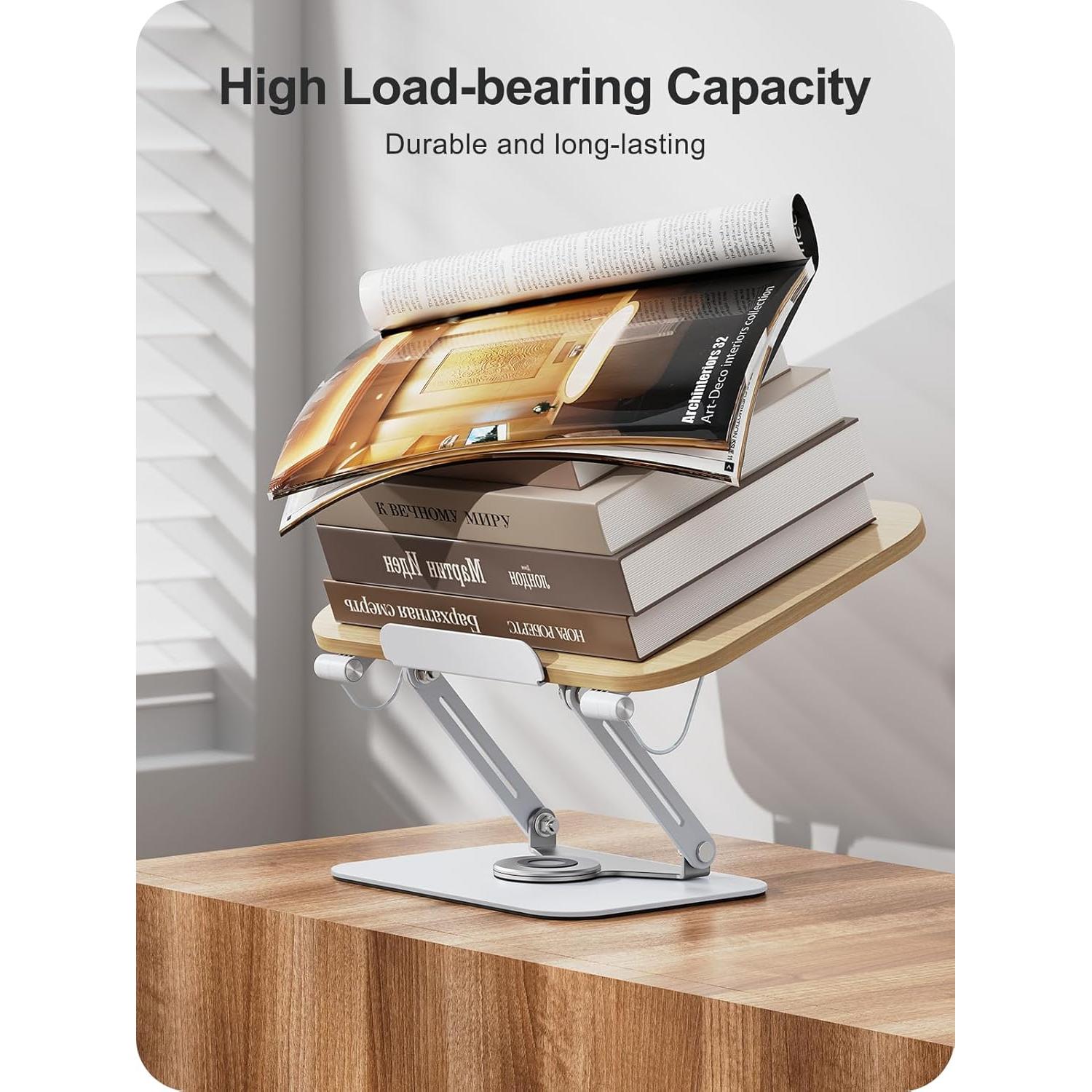 Soporte de Libro Ajustable MOKURU 360° Plegable Blanco