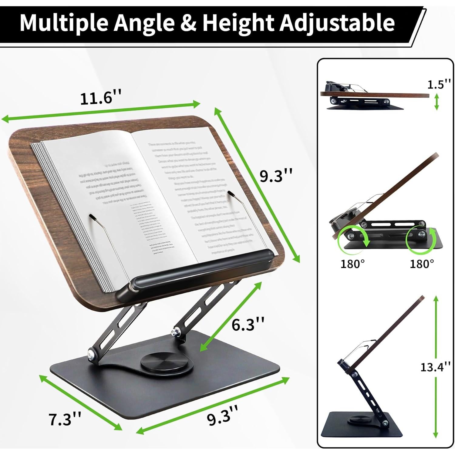 Soporte de Libro GYINGS Mejorado 360° Ajustable Ligero