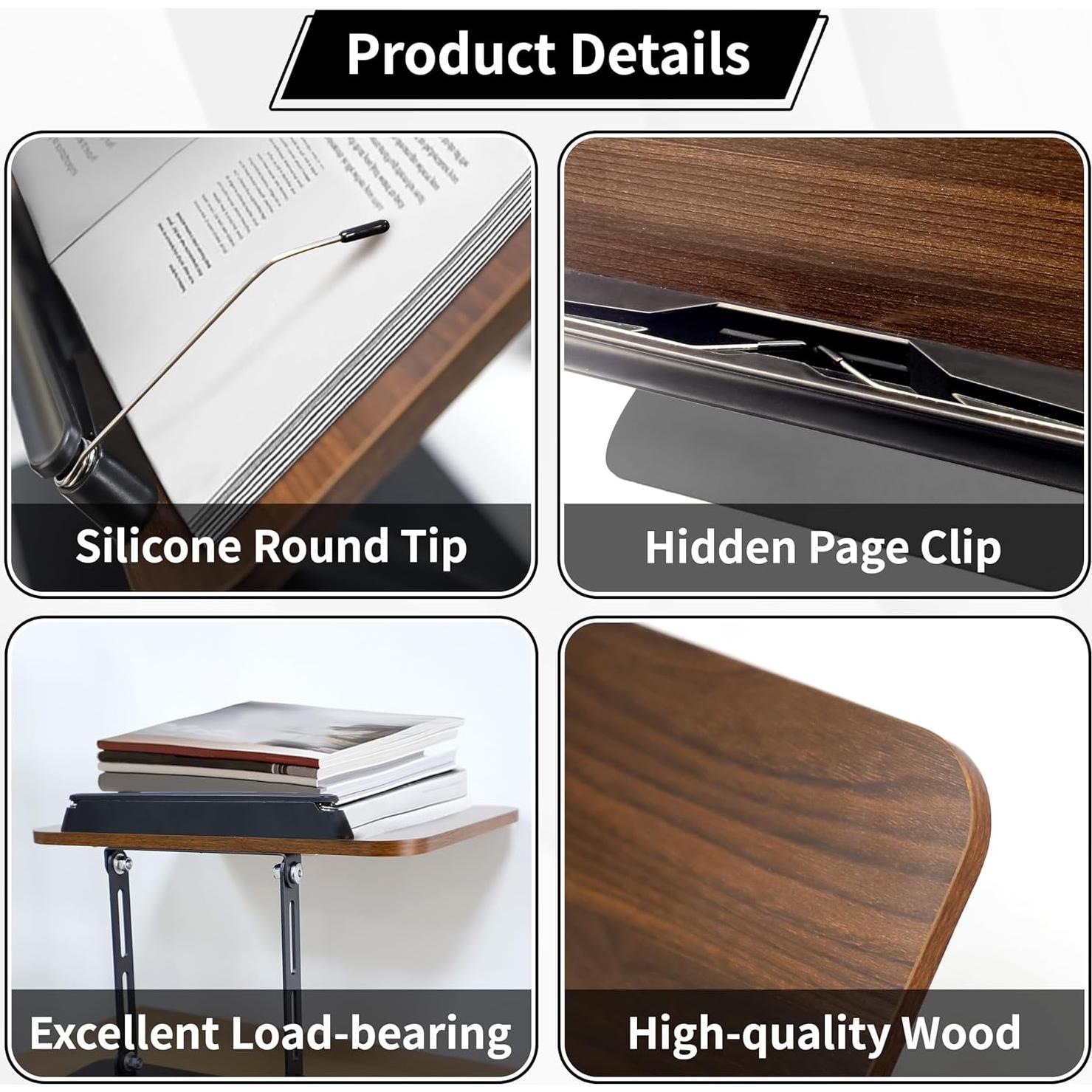 Soporte de Libro GYINGS Mejorado 360° Ajustable Ligero