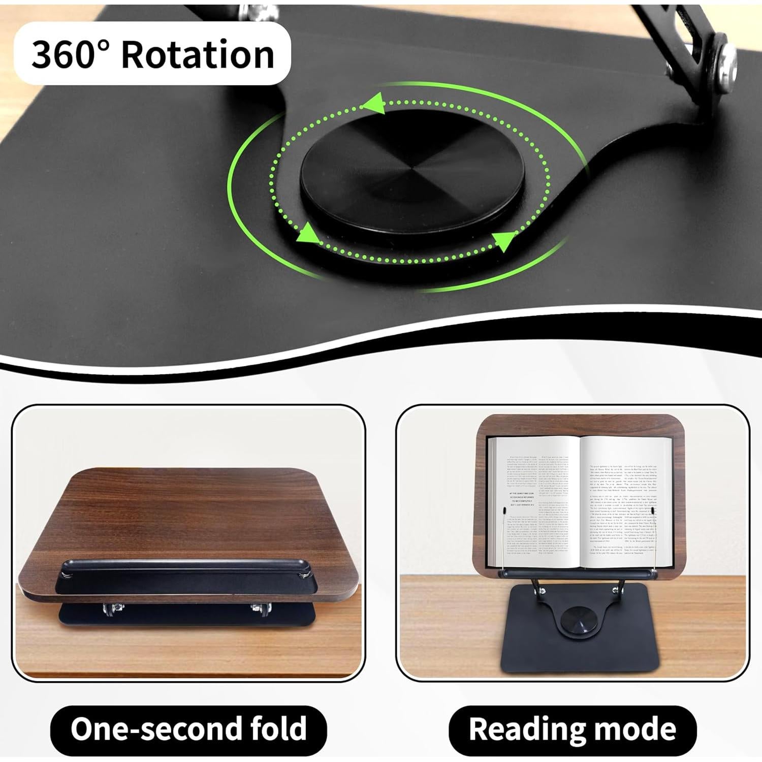 Soporte de Libro GYINGS Mejorado 360° Ajustable Ligero