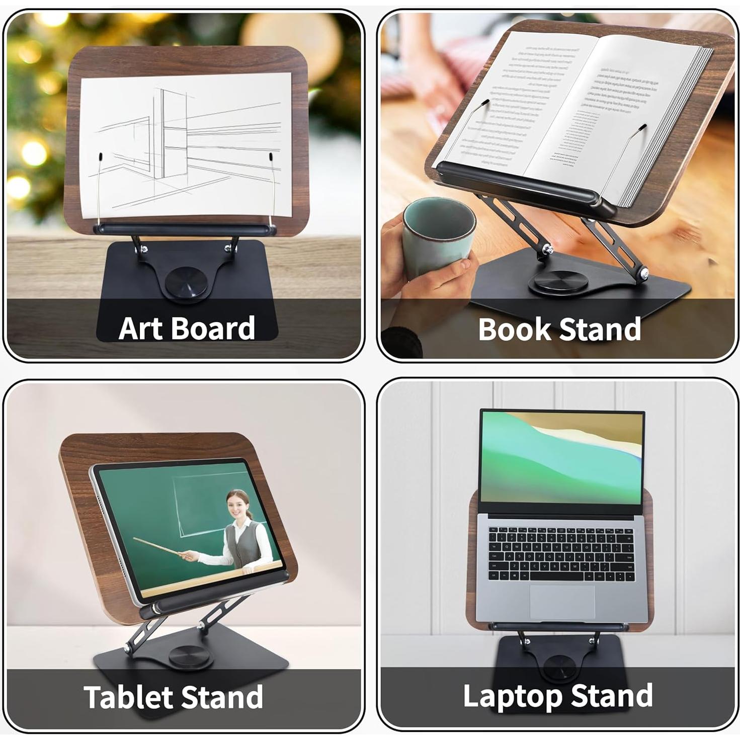 Soporte de Libro GYINGS Mejorado 360° Ajustable Ligero