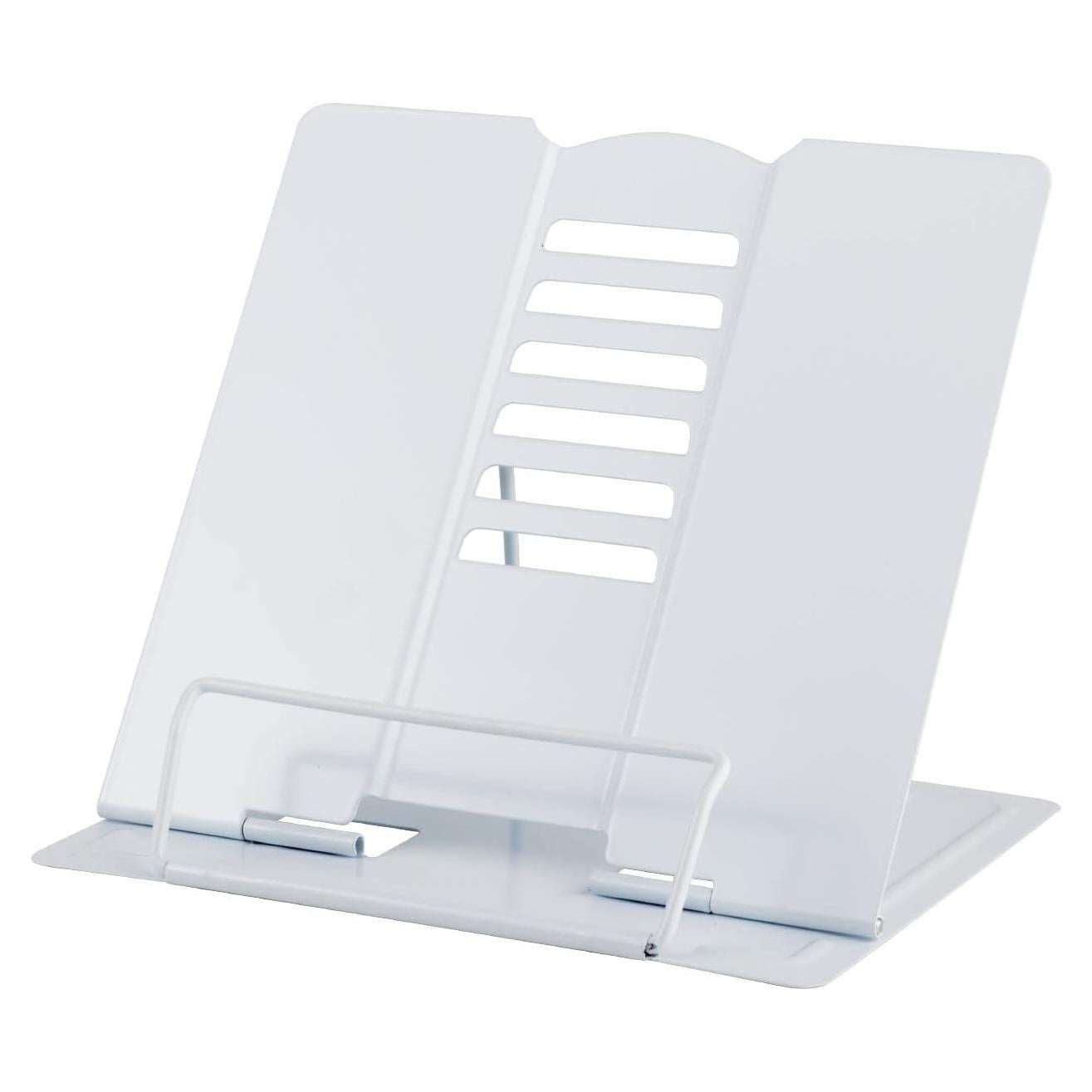 Soporte de Libro Blizzow Ajustable Plegable Blanco 21x16 cm
