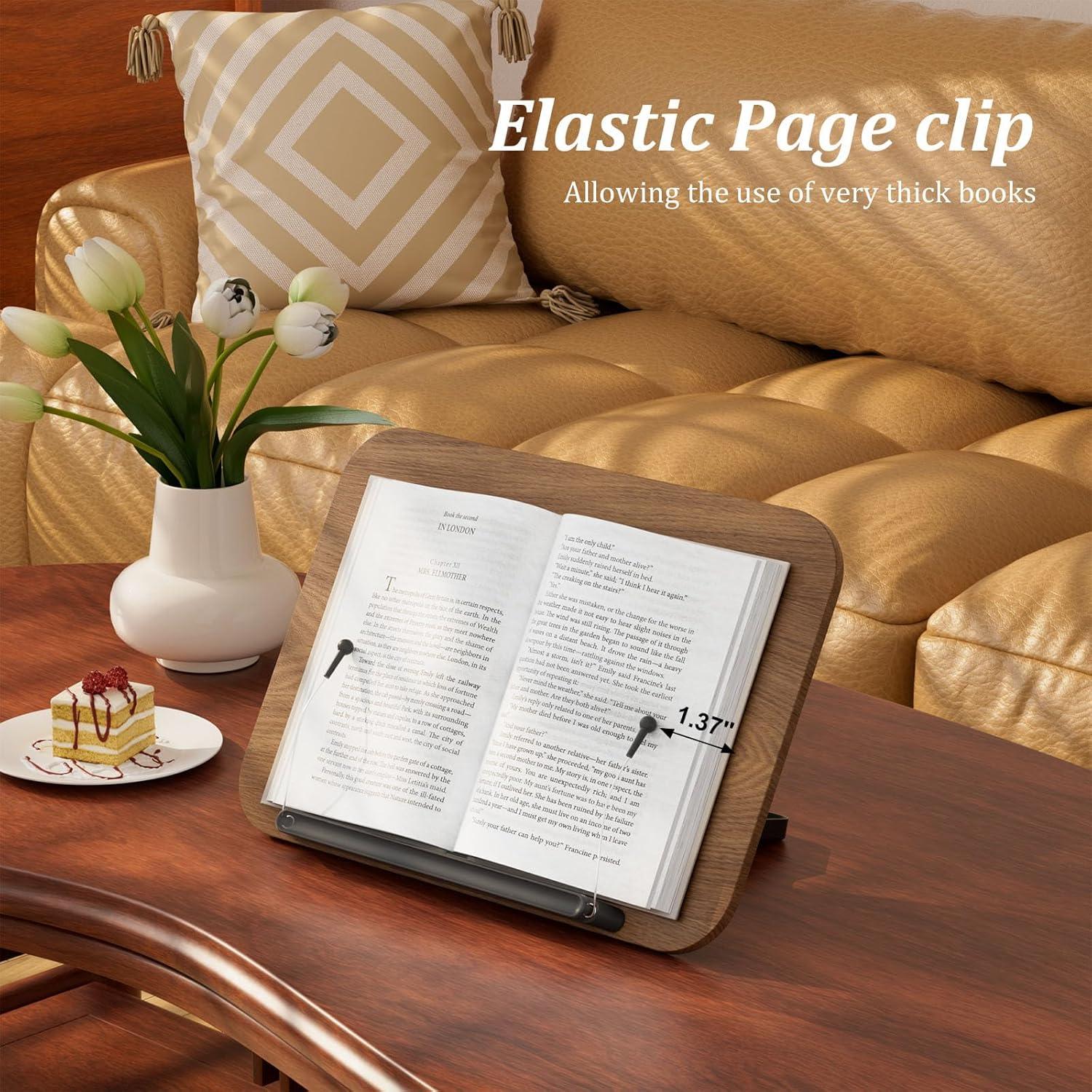 Soporte de Libro Ajustable JaoNanl Plegable para Oficina y Cocina