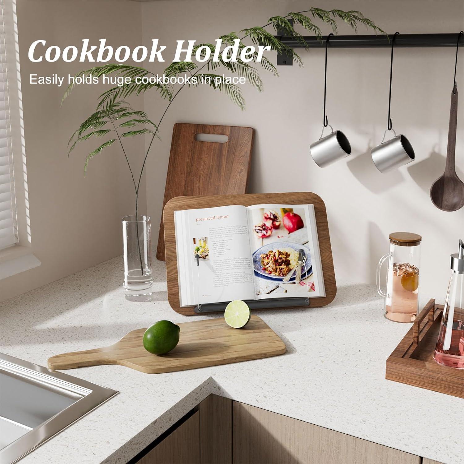 Soporte de Libro Ajustable JaoNanl Plegable para Oficina y Cocina