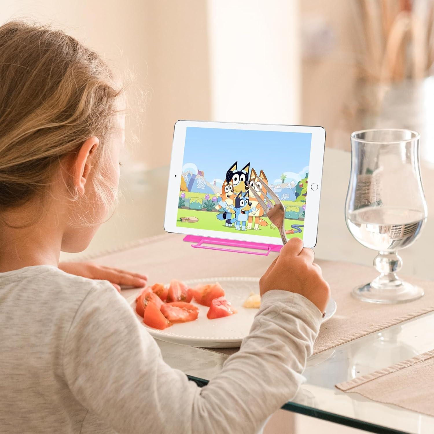 Soporte de Libro MSDADA Ajustable Metal Rojo Rosa 15x15.5cm