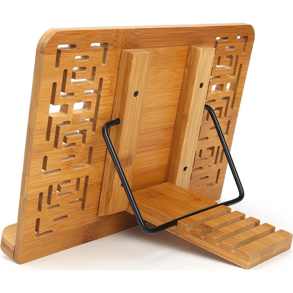 Soporte de Libro Plegable de Bambú Wishacc 28x20.5cm