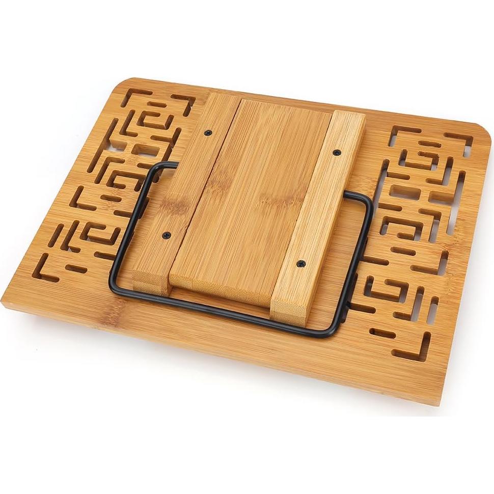 Soporte de Libro Plegable de Bambú Wishacc 28x20.5cm