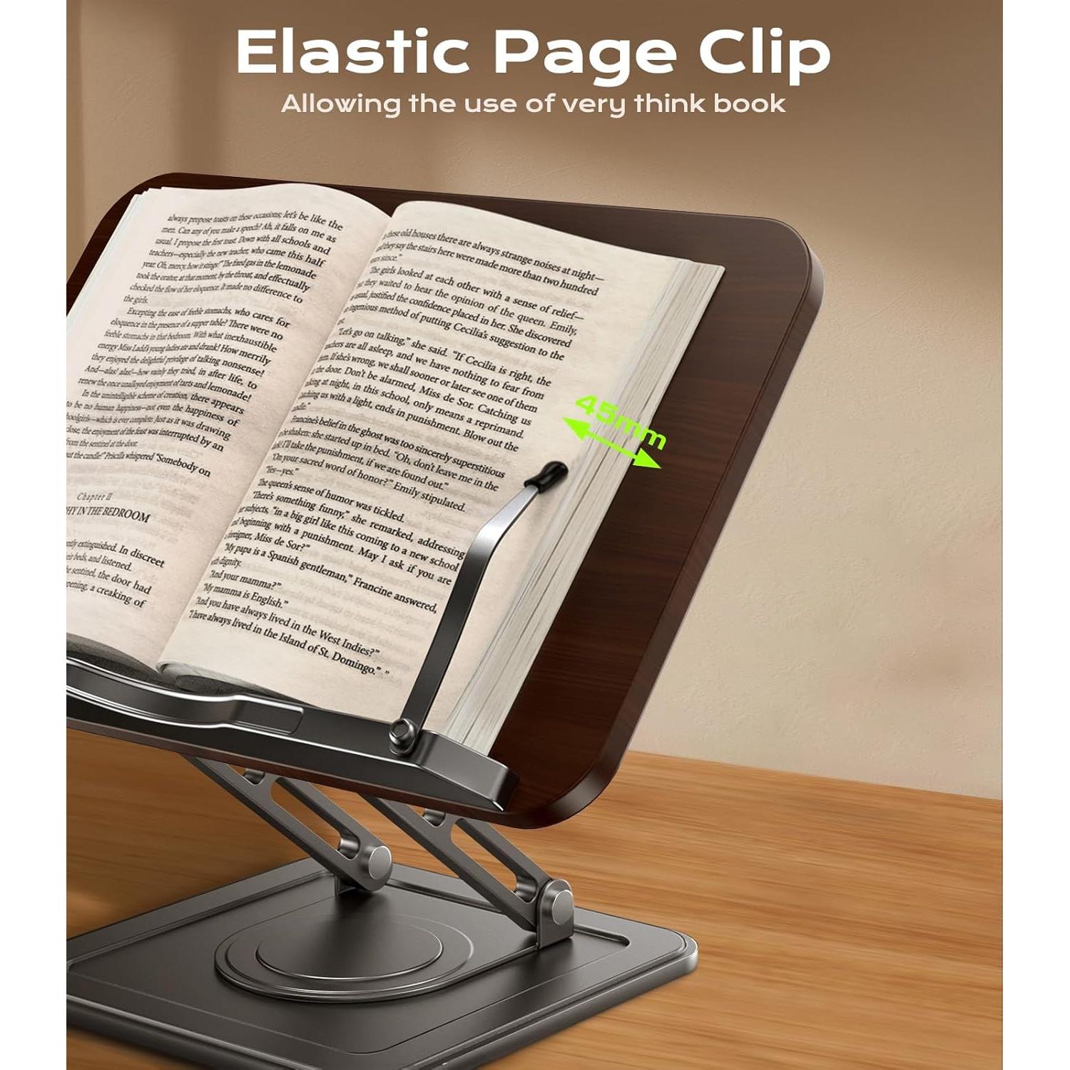 Soporte de Libros Ajustable LOXP RS-01 360° Plegable Negro