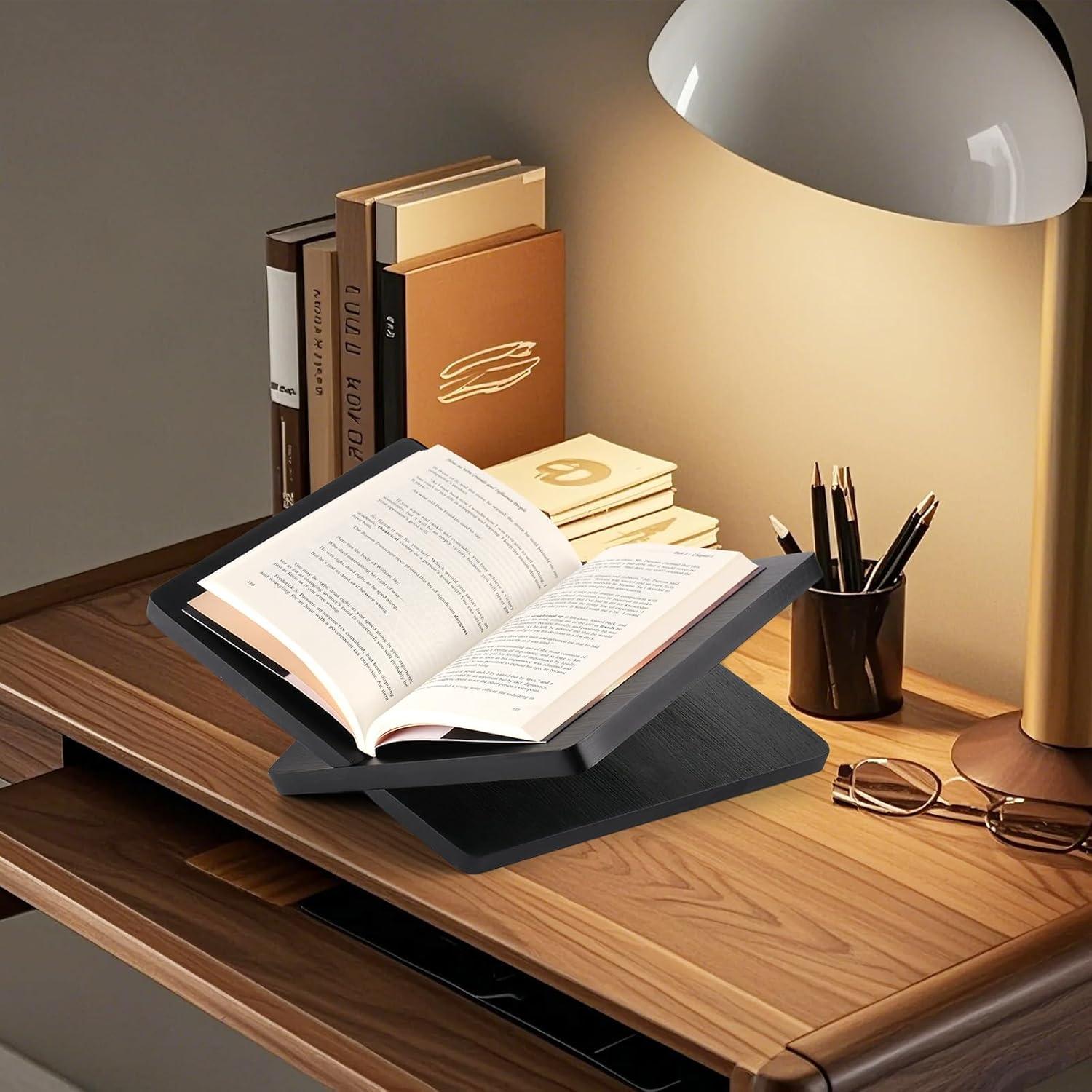 Soporte de Libro de Madera Onzsiefa 40x14x24 cm para Cocina y Texto